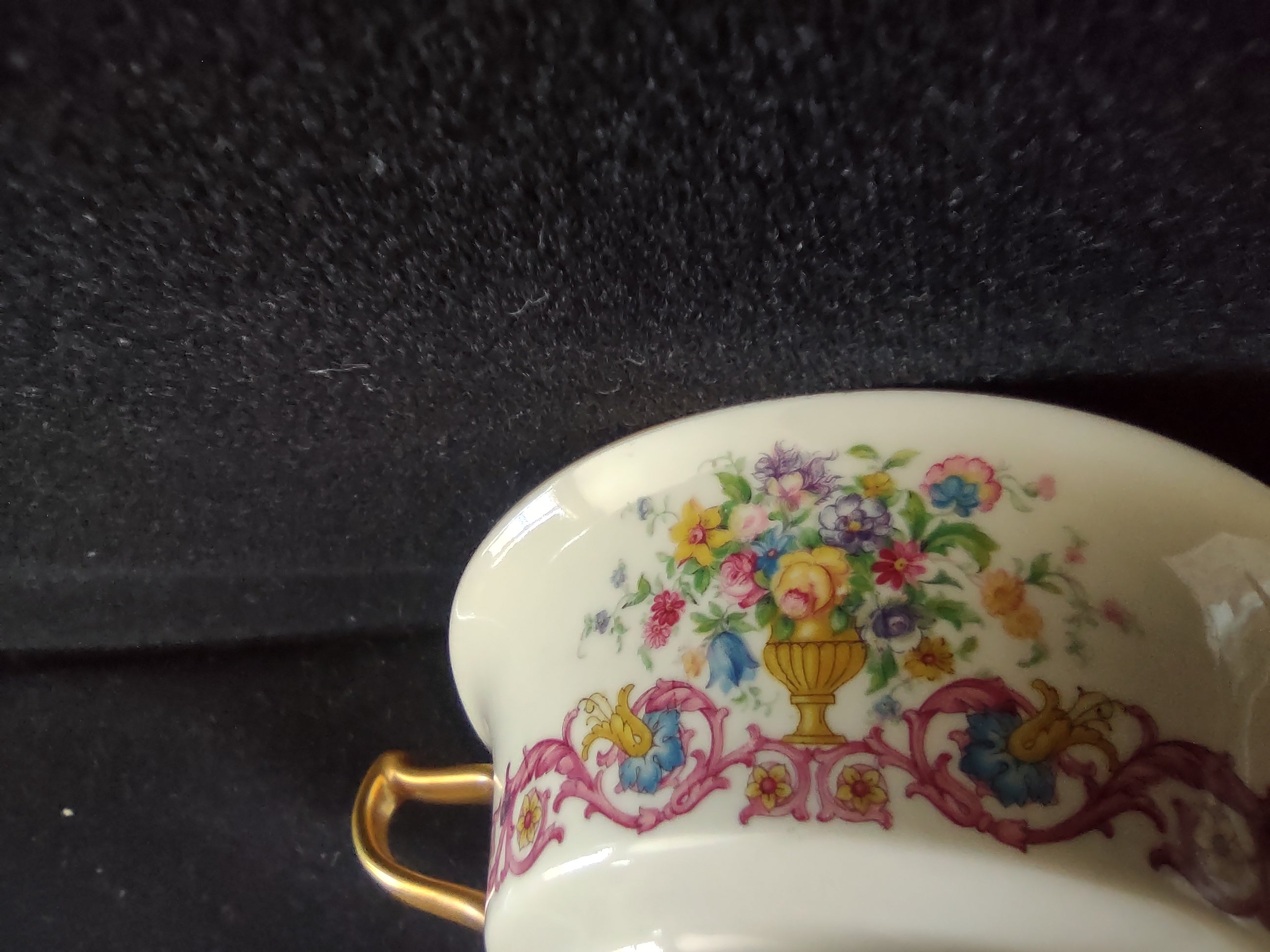 Vintage Rosenthal Ivory Bavaria Marquise Cream Soup Bowl Gold Trim [6658]