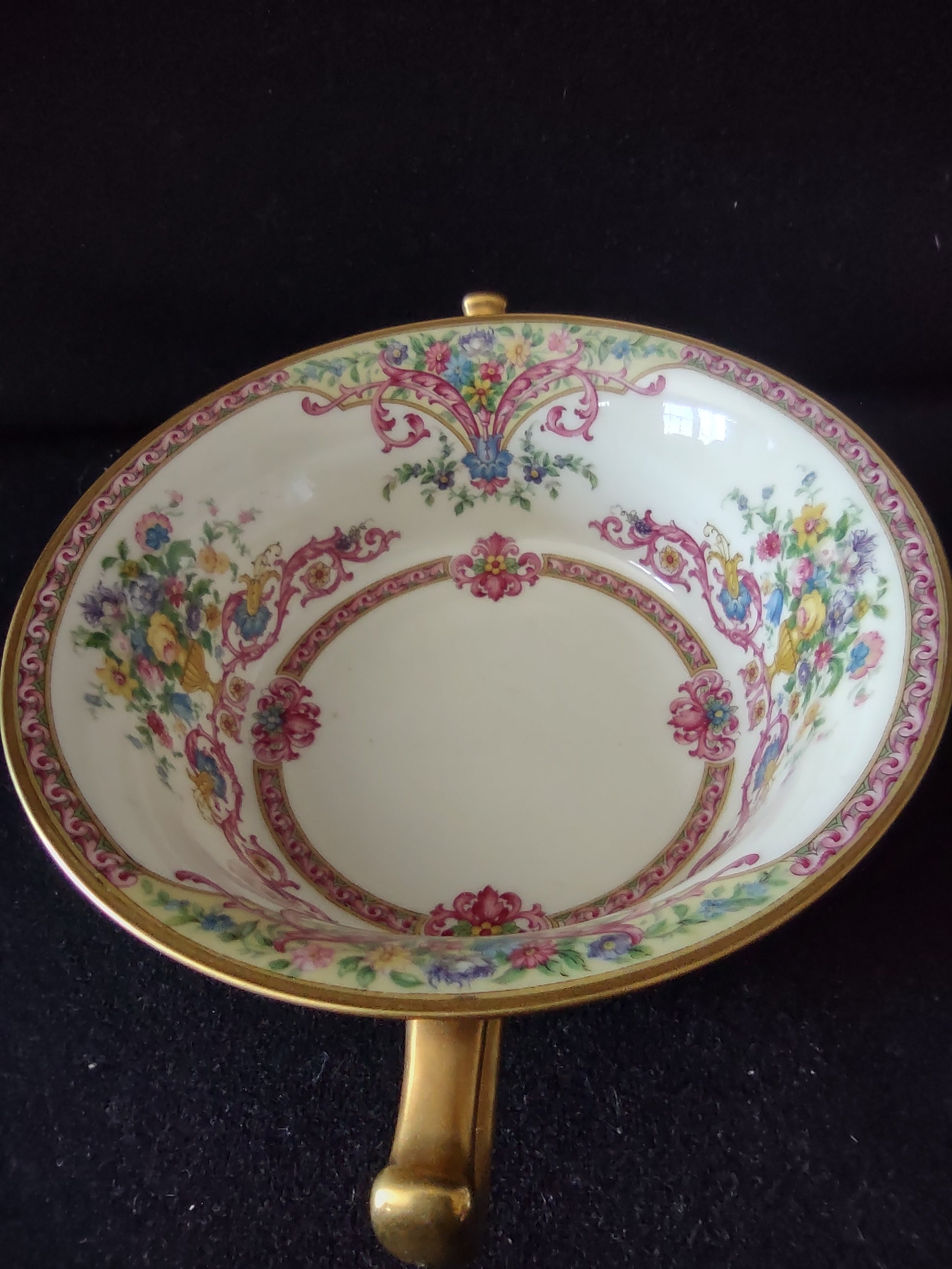 Vintage Rosenthal Ivory Bavaria Marquise Cream Soup Bowl Gold Trim [6658]