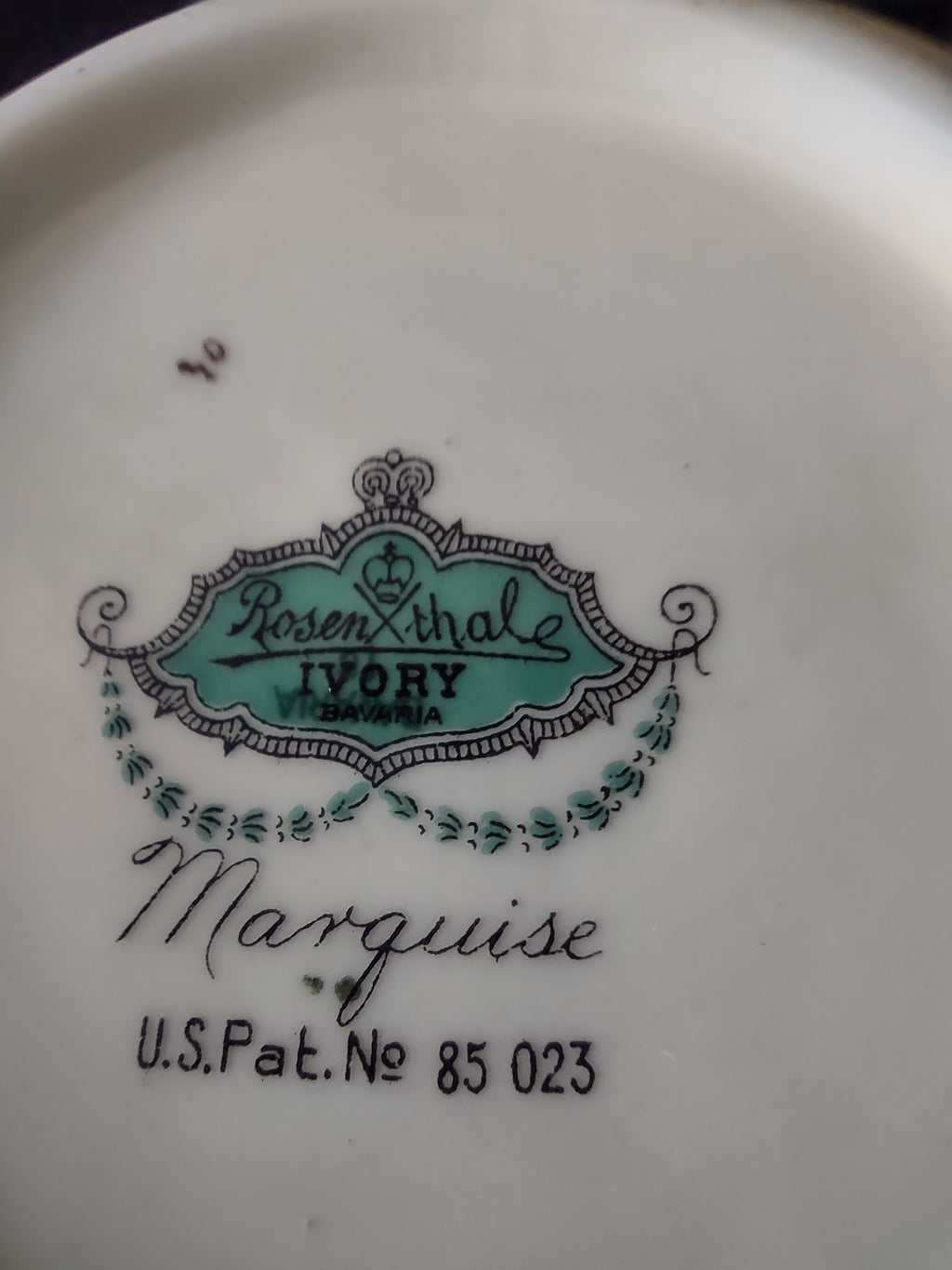 Vintage Rosenthal Ivory Bavaria Marquise Cream Soup Bowl Gold Trim [6658]