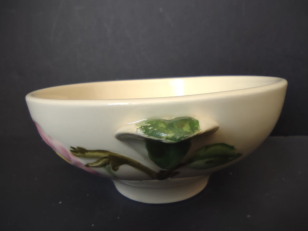 Vintage Franciscan Desert Rose Lugged Bowl Pink Roses USA REPAIRED[6664]