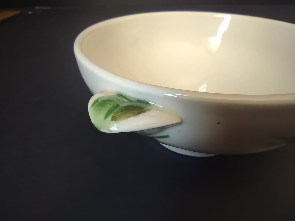 Vintage Franciscan Desert Rose Lugged Bowl Pink Roses USA REPAIRED[6664]