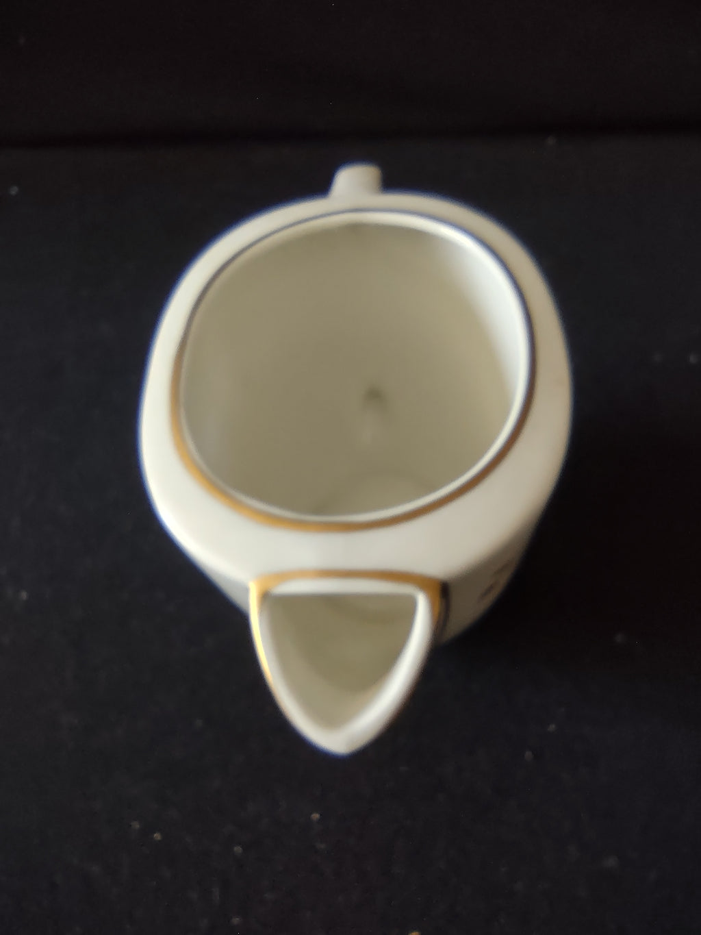Vintage Princess China Riviera Creamer Teal Brown Leaf Gold Trim [6659]
