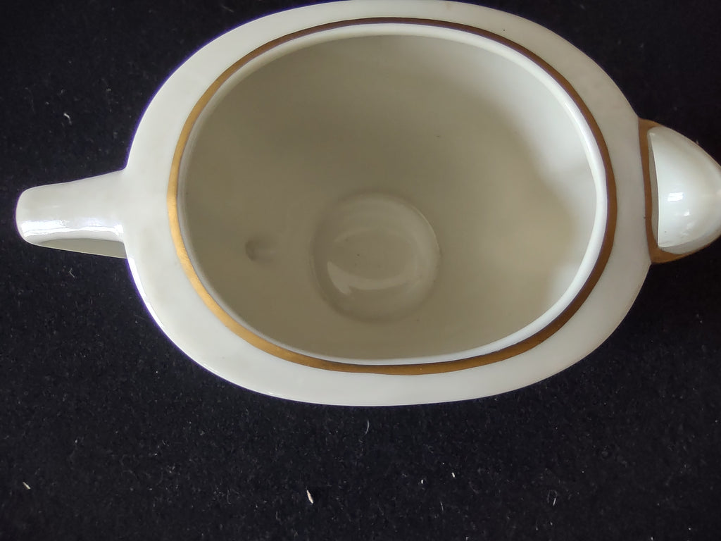 Vintage Princess China Riviera Creamer Teal Brown Leaf Gold Trim [6659]