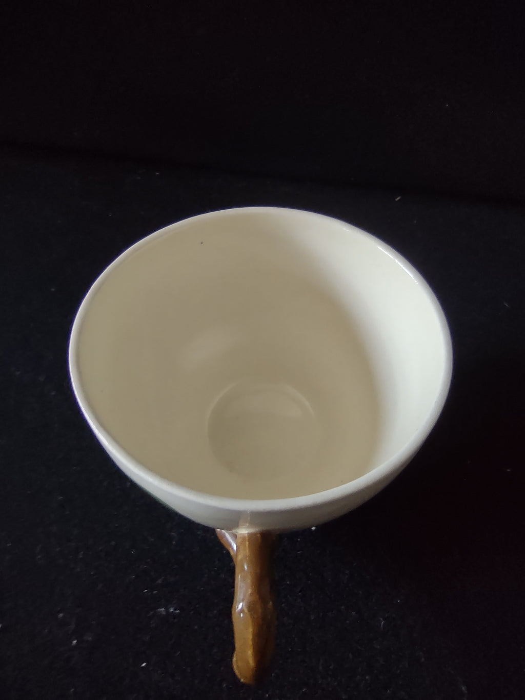 Vintage Metlox California Fruit Cup Saucer Set Hand Painted Cherry [6660]