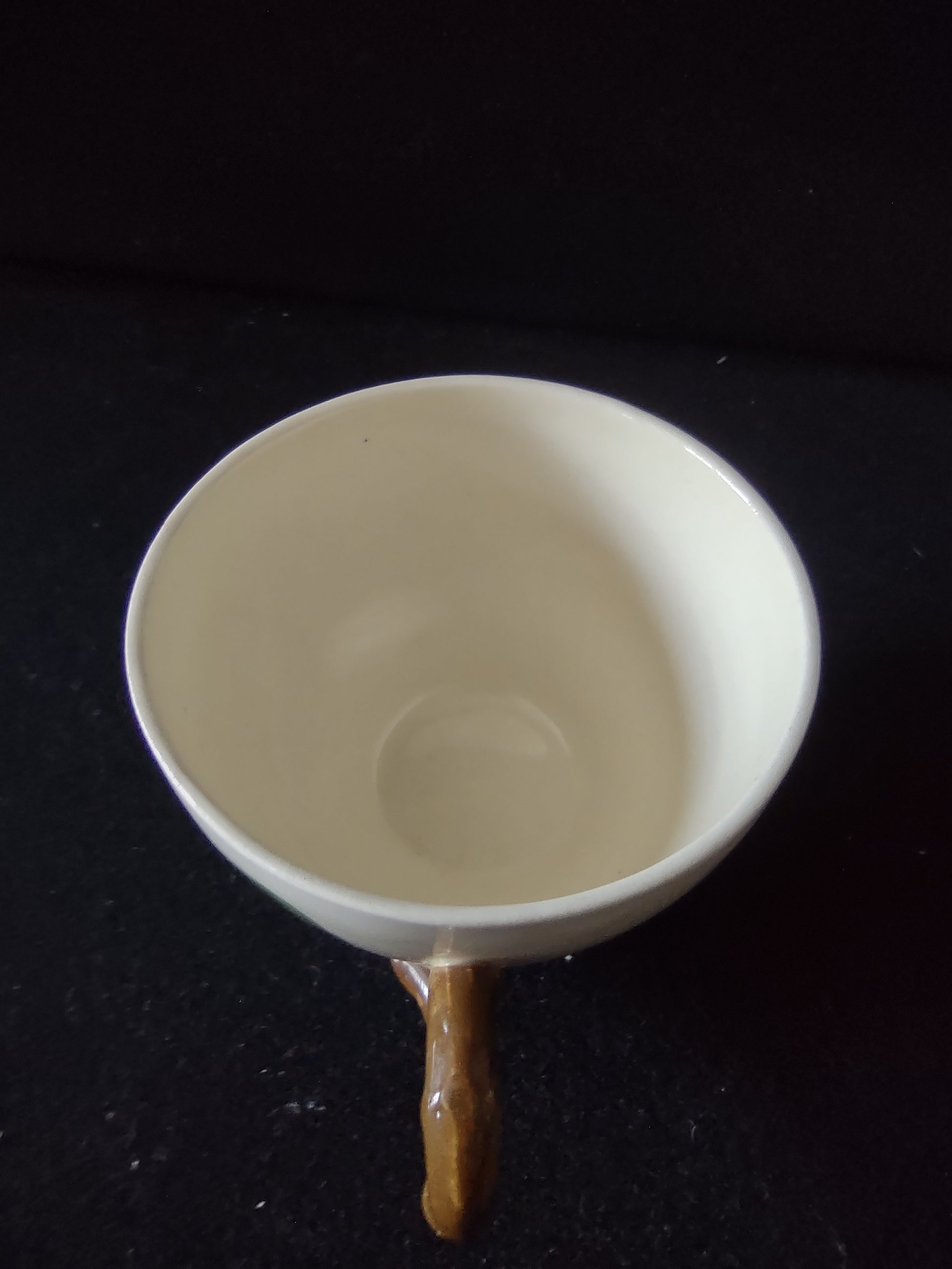 Vintage Metlox California Fruit Cup Saucer Set Hand Painted Cherry [6660]