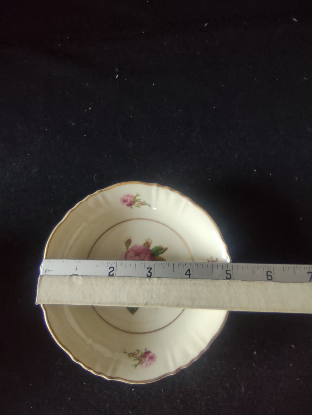 Vintage Syracuse China Federal Pink Rose Berry Bowls Set of 6 Gold Trim [6675]
