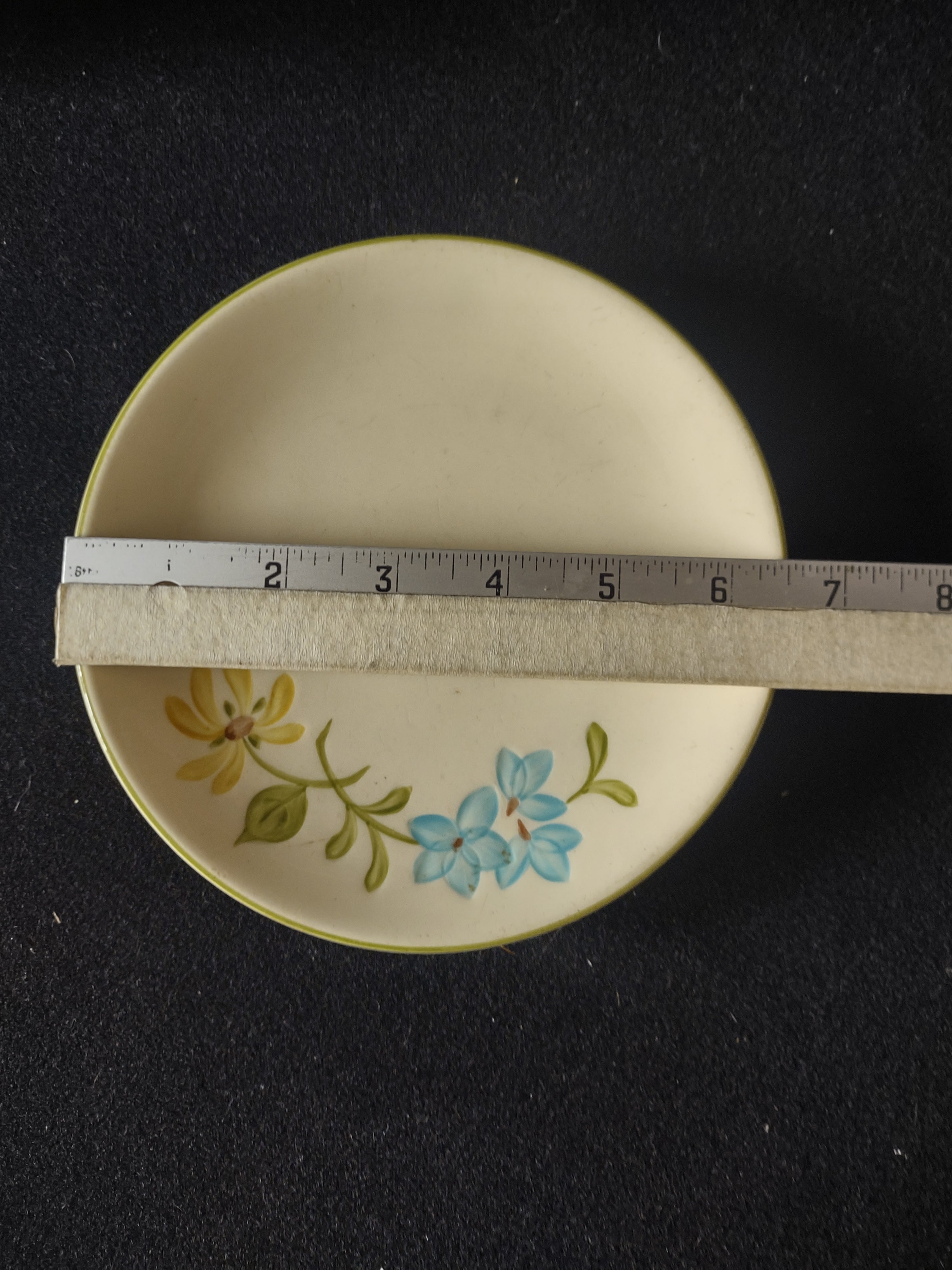Vintage Franciscan Earthenware Wildflower Blue Yellow Small Plates Set/5 [6678]
