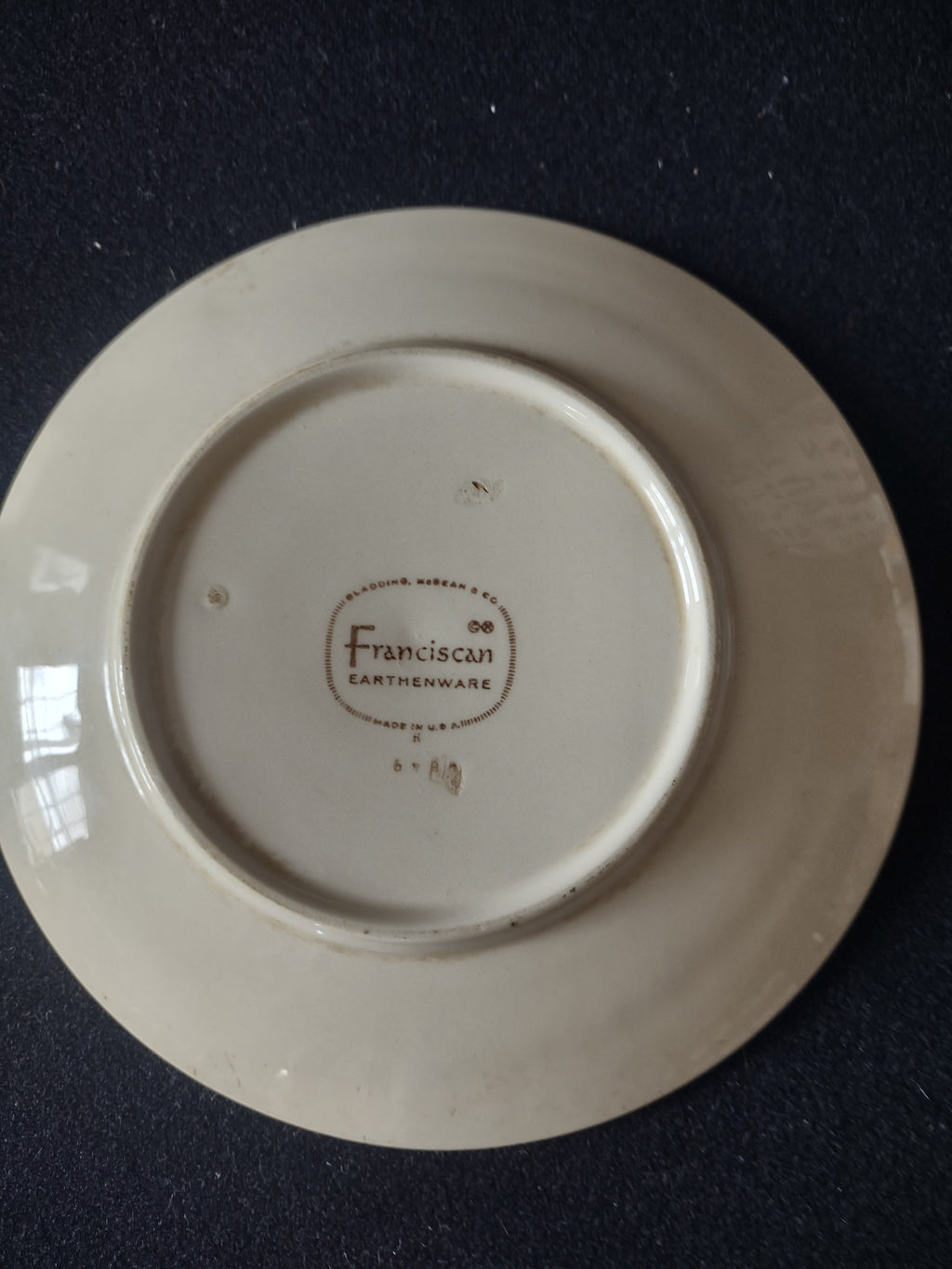 Vintage Franciscan Earthenware Wildflower Blue Yellow Small Plates Set/5 [6678]