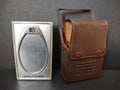 Vintage Realtone 8 Transistor Radio TR-1843 Cream w/ Leather Case Works [6692]