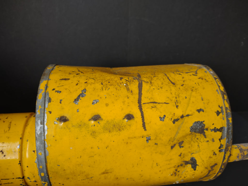 Vintage Yellow Steel Garden Duster Pump Wooden T-Handle [6689]