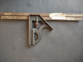 Vintage Combination Square Cast Iron Head 12" Blade Spirit Level Tool [6688]