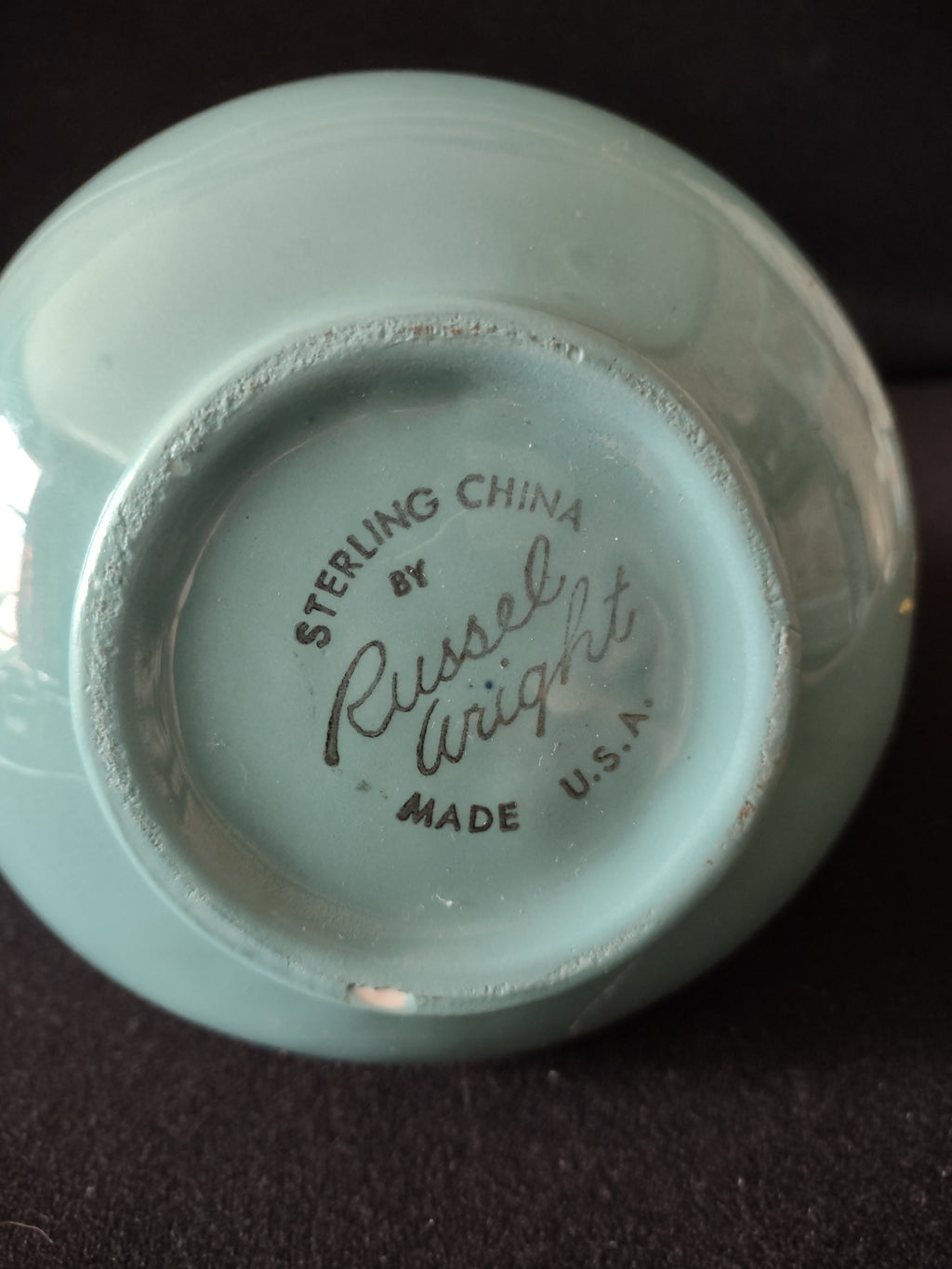 Vintage Russel Wright Sterling China Aqua Teapot No Lid [6703]