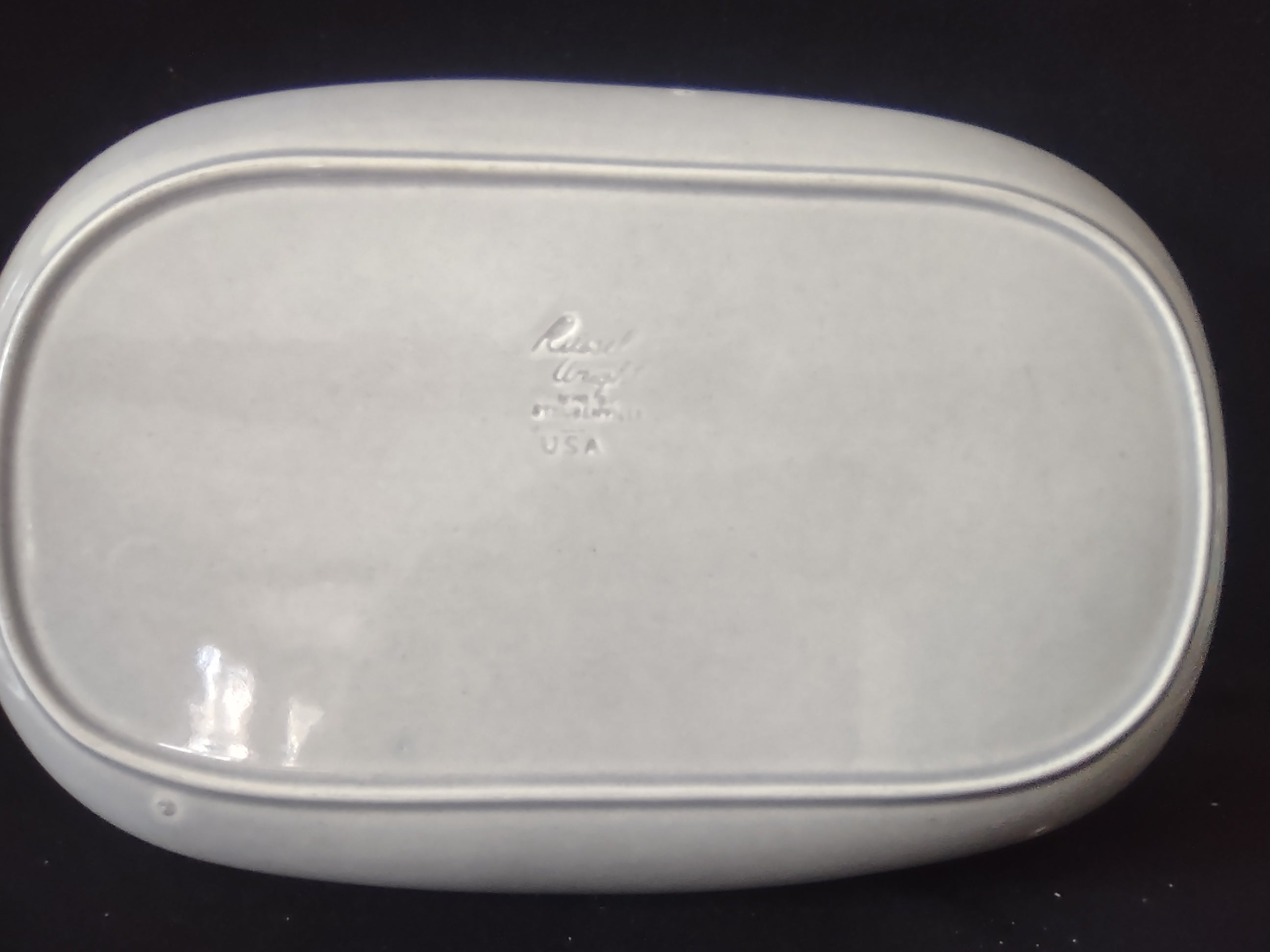 Vintage Russell Wright American Modern Granite Gray Rectangular Tray [6700]