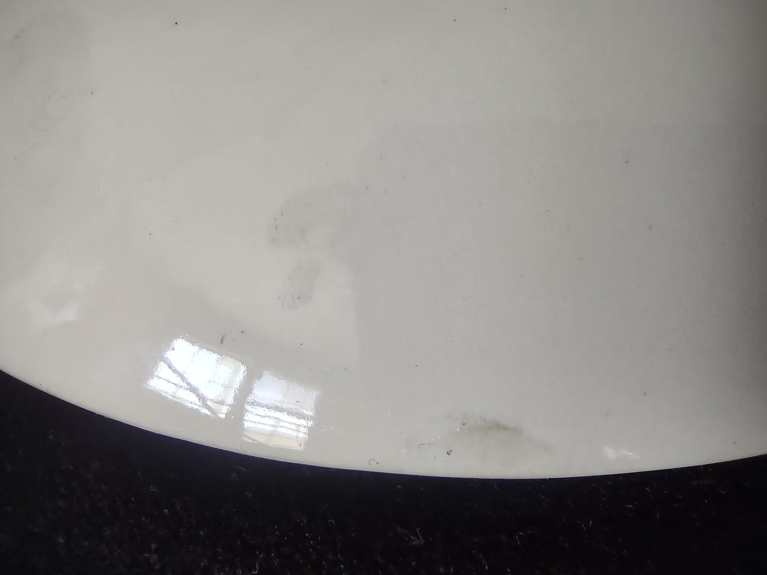Vintage Homer Laughlin DuraPrint Starburst Atomic 9" Plate Teal Black REPAIRED [6697]