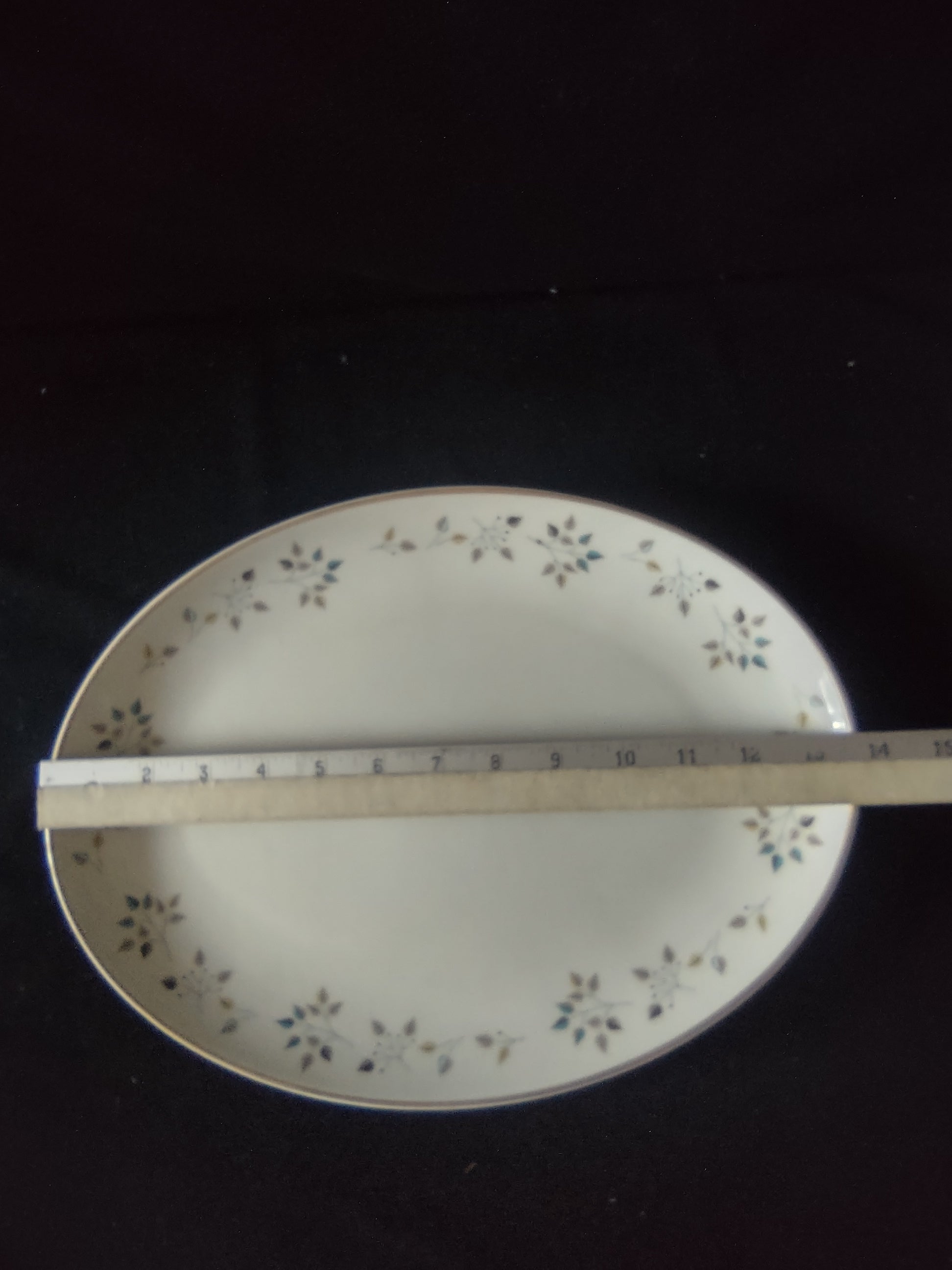 Vintage Princess China Riviera Oval Platter Tru-Tone USA Leaf Spray [6705]