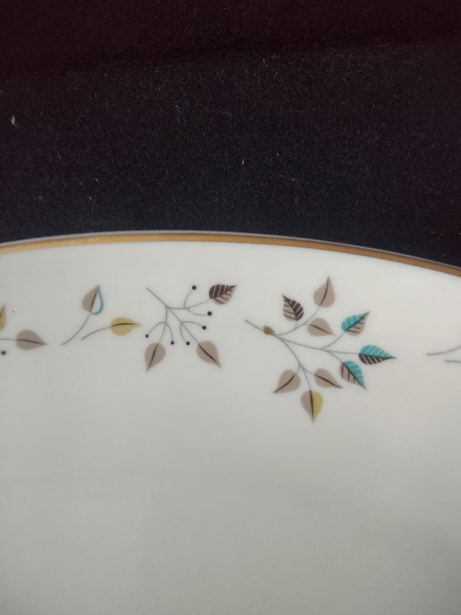 Vintage Princess China Riviera Oval Platter Tru-Tone USA Leaf Spray [6705]