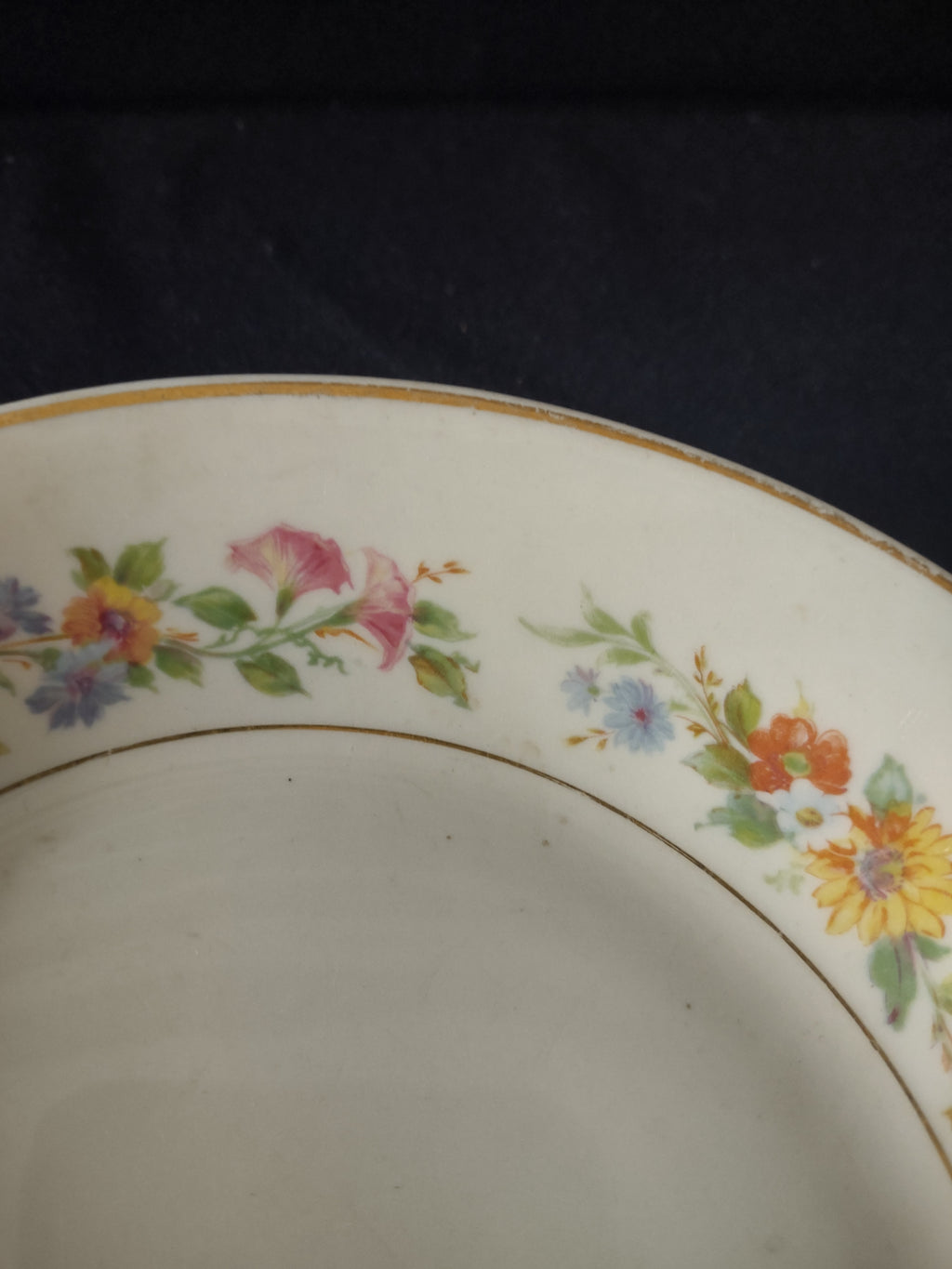 Vintage Syracuse China Old Ivory Pasta Bowls Set of 3 Floral USA 6" [6706]