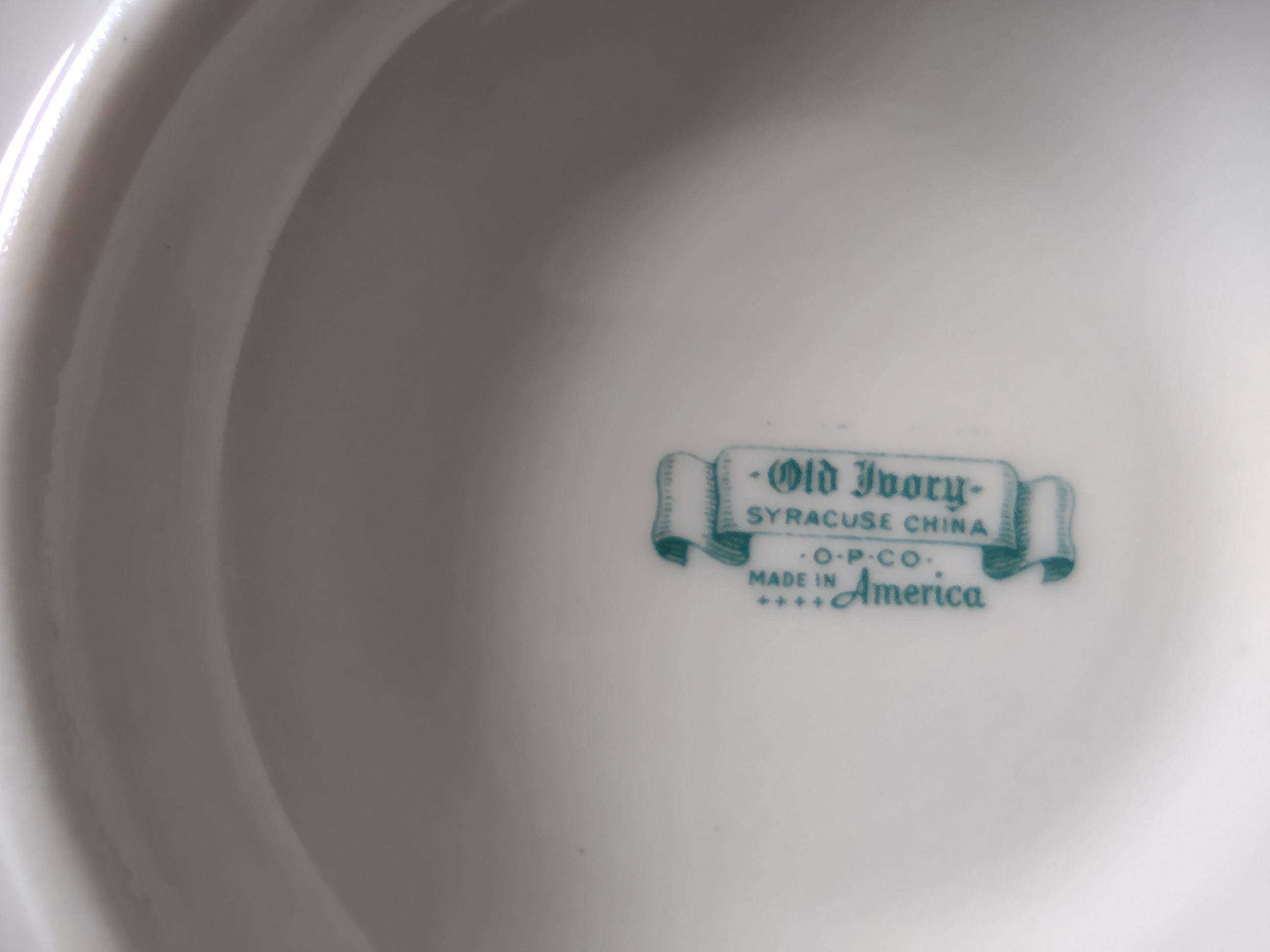 Vintage Syracuse China Old Ivory Gravy Boat w/Underplate Floral [6707]