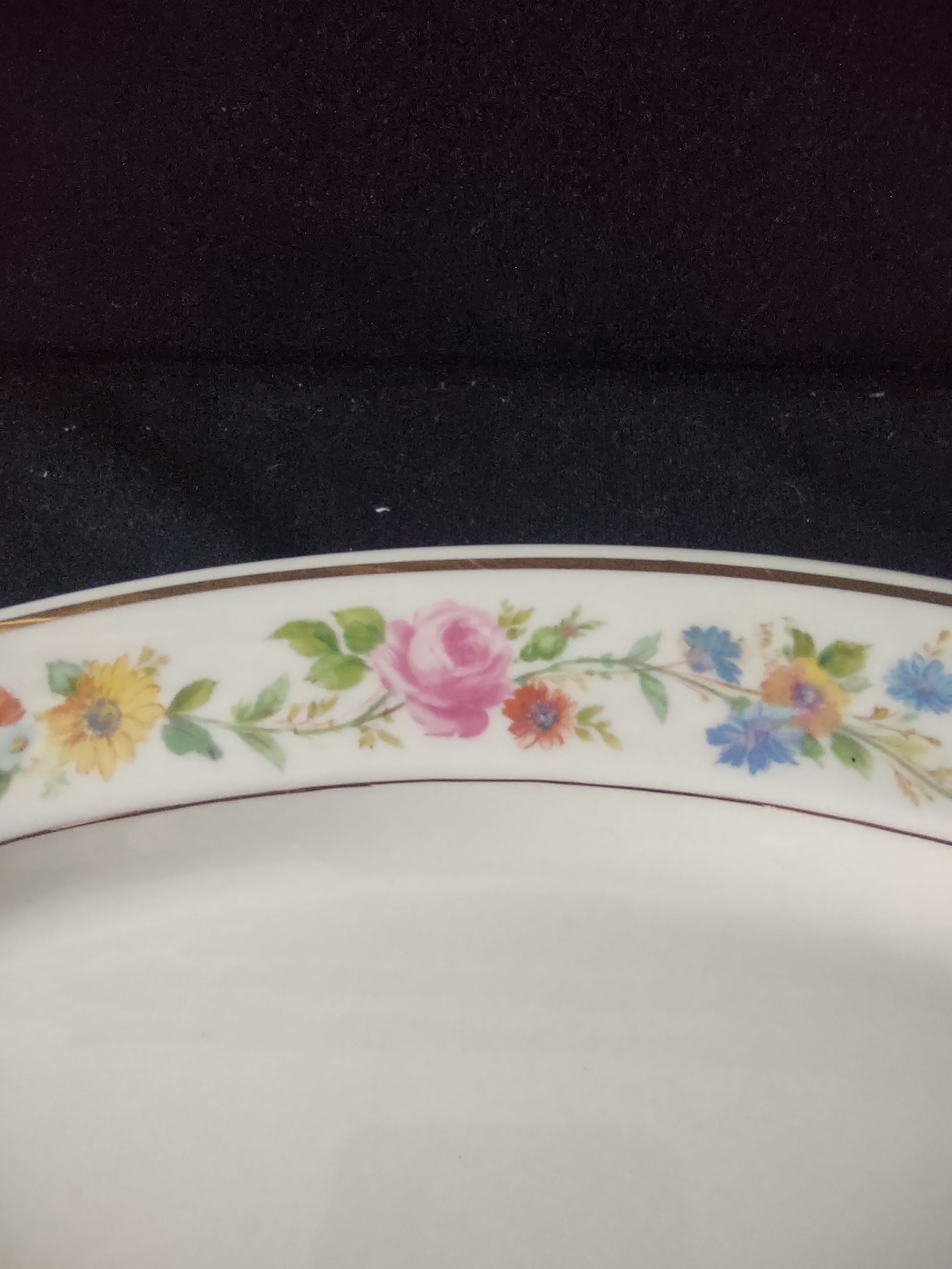 Vintage Syracuse China Old Ivory Oval Serving Platter 14" Floral [6708]