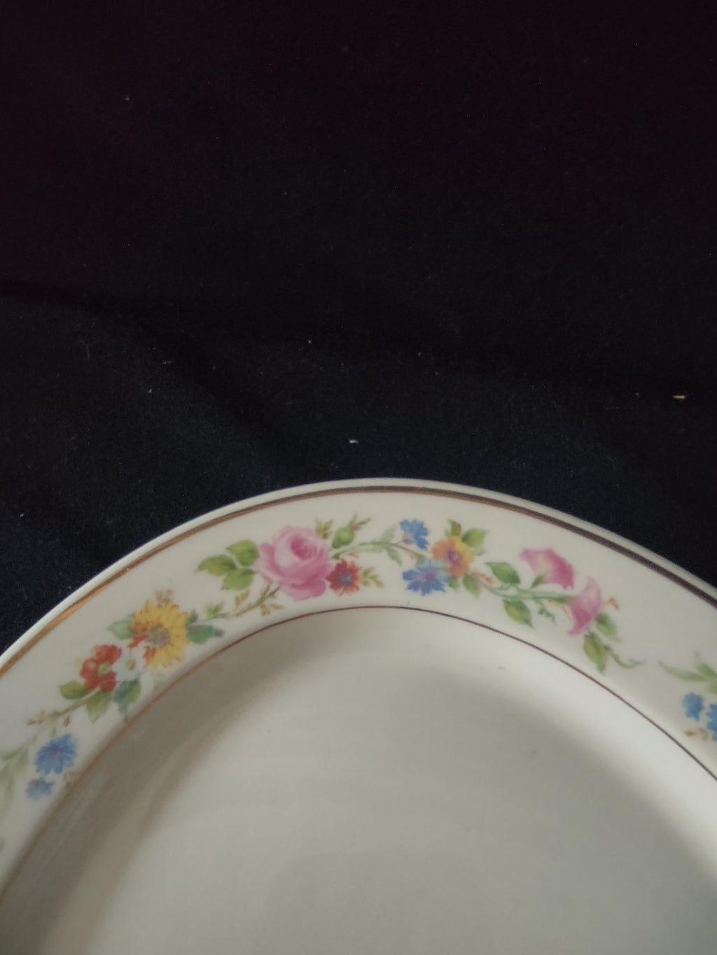 Vintage Syracuse China Old Ivory Oval Serving Platter 14" Floral [6708]