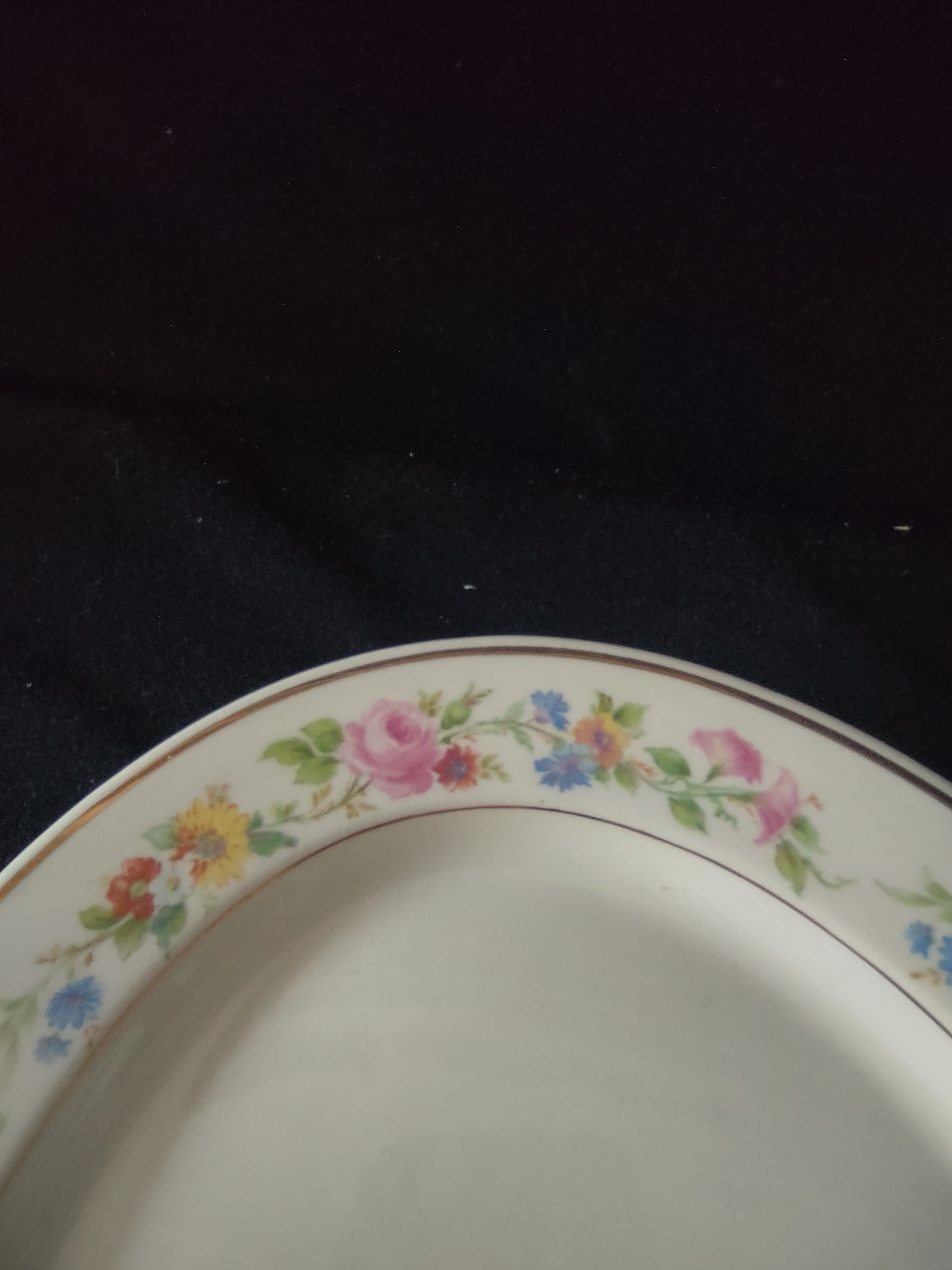 Vintage Syracuse China Old Ivory Oval Serving Platter 14" Floral [6708]