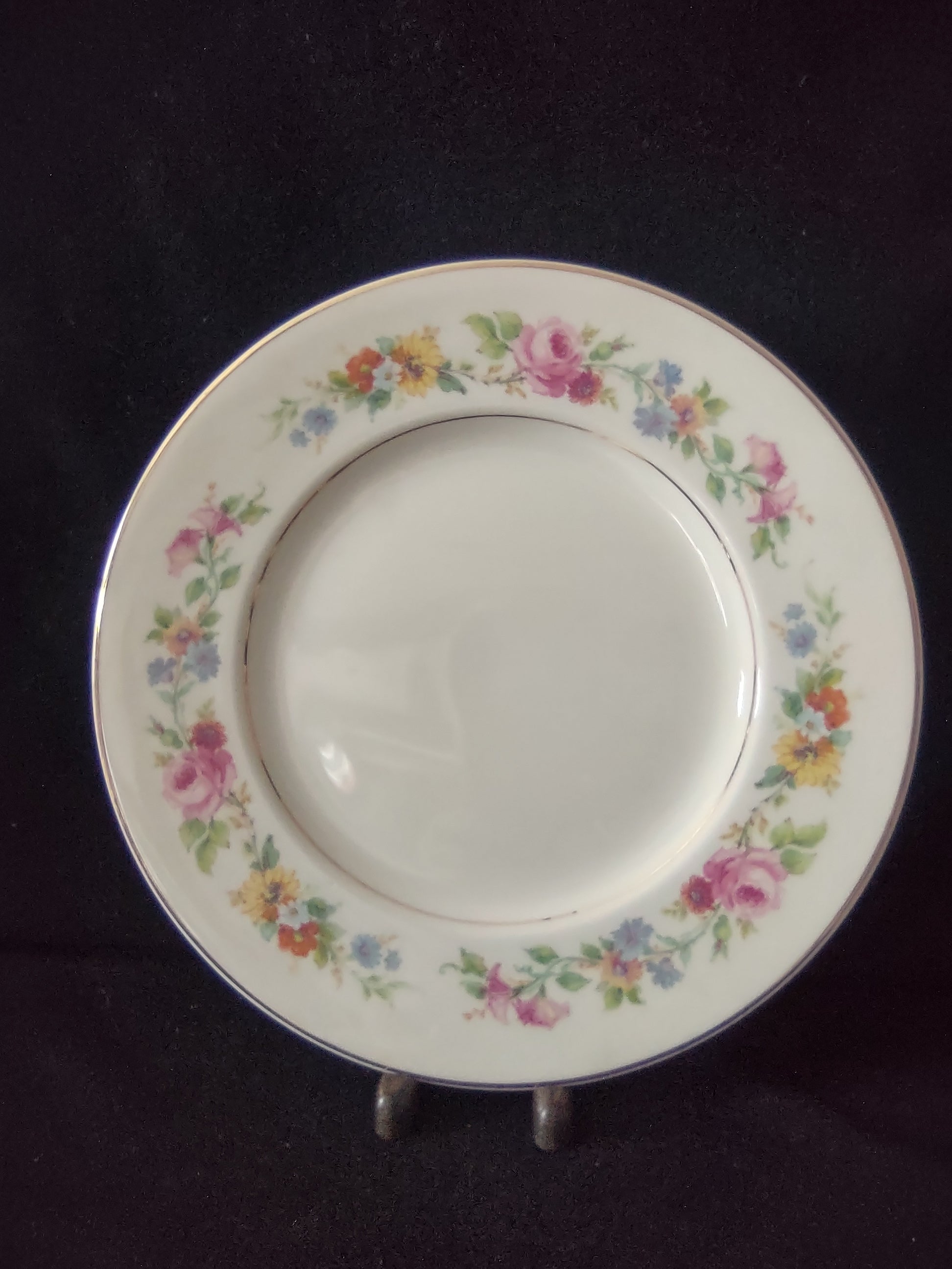 Vintage Syracuse China Cliftondale Floral Dinner Plate Pink Rose [6709]