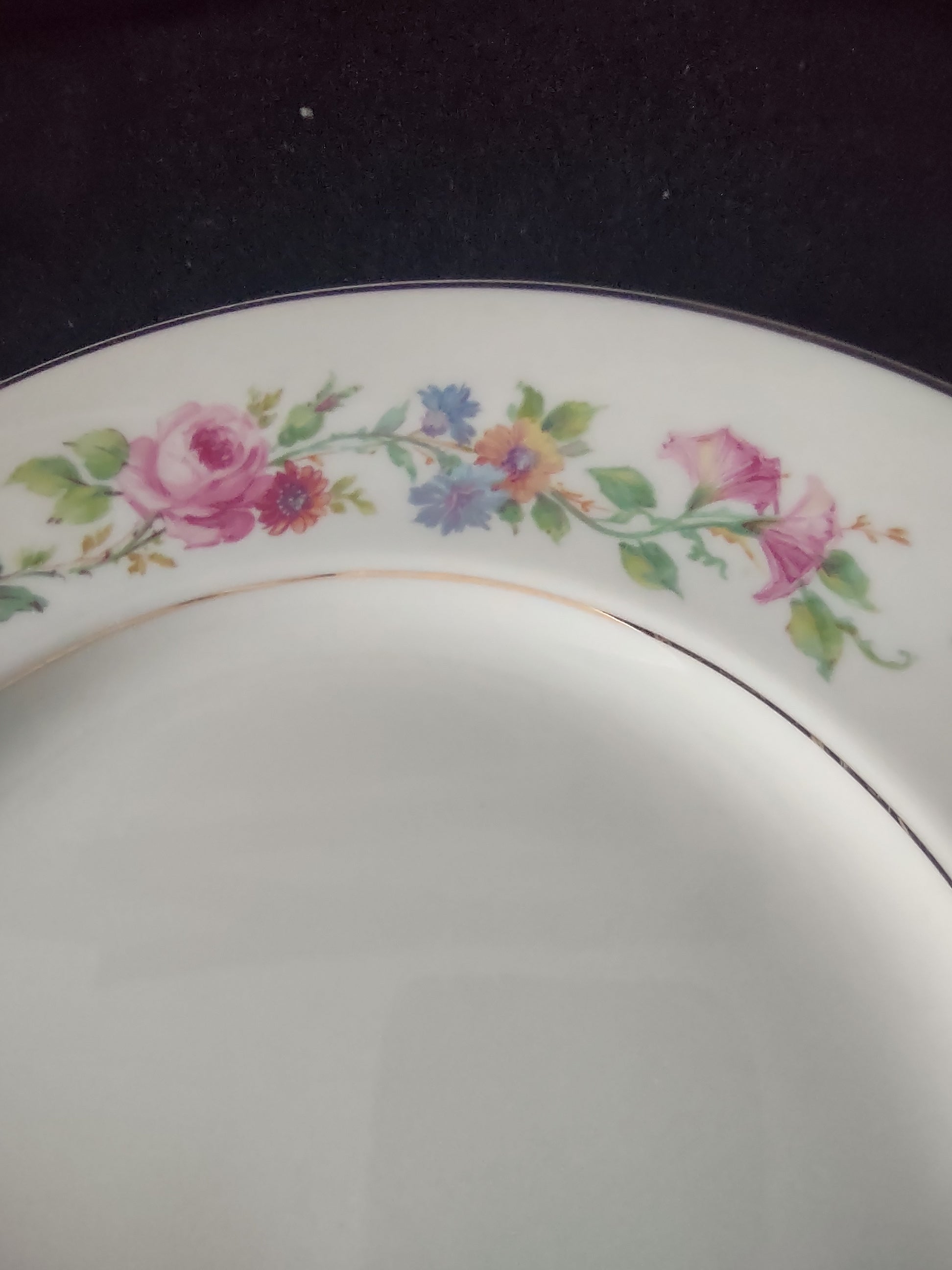 Vintage Syracuse China Cliftondale Floral Dinner Plate Pink Rose [6709]