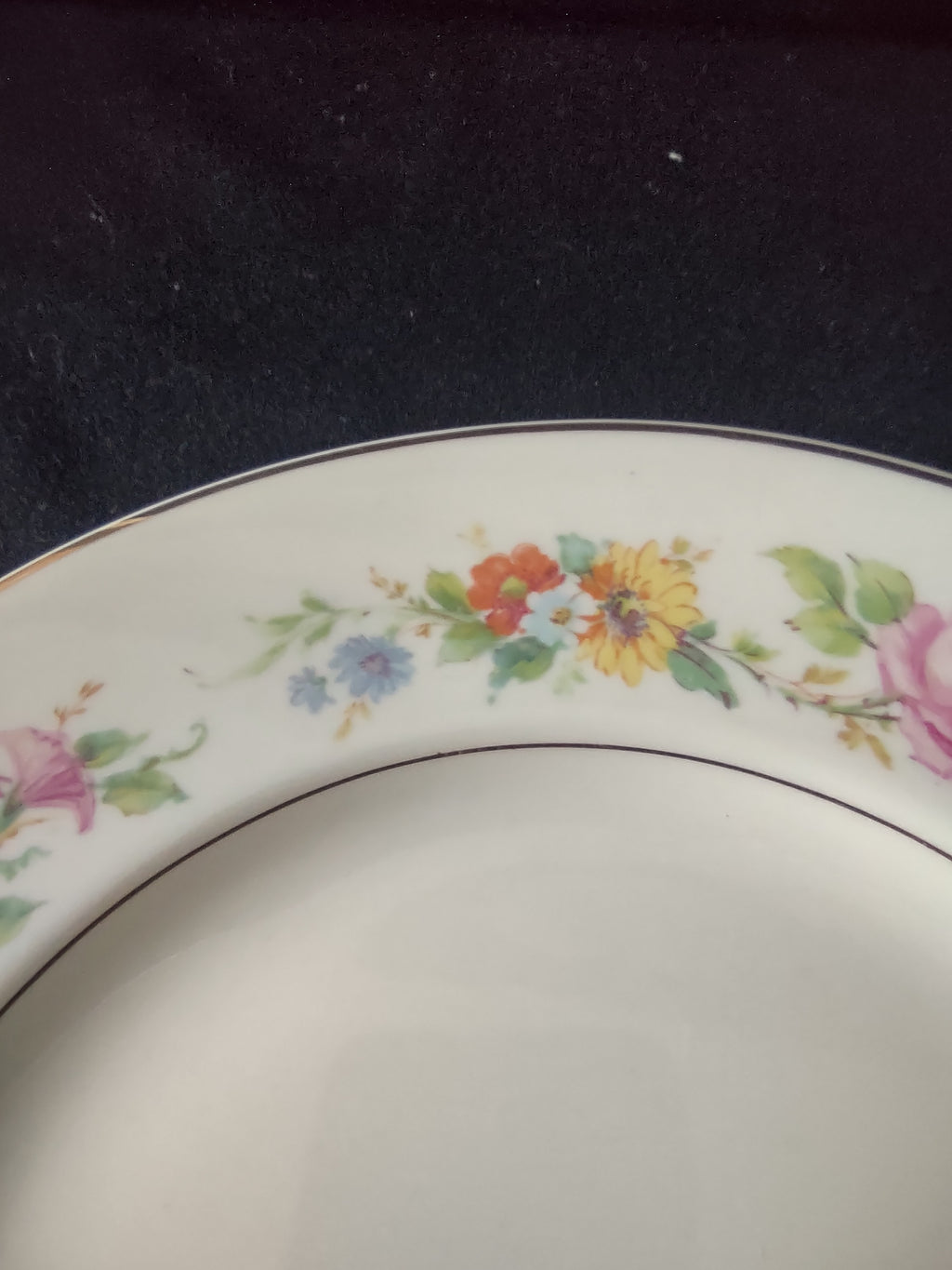 Vintage Syracuse China Cliftondale Floral Dinner Plate Pink Rose [6709]