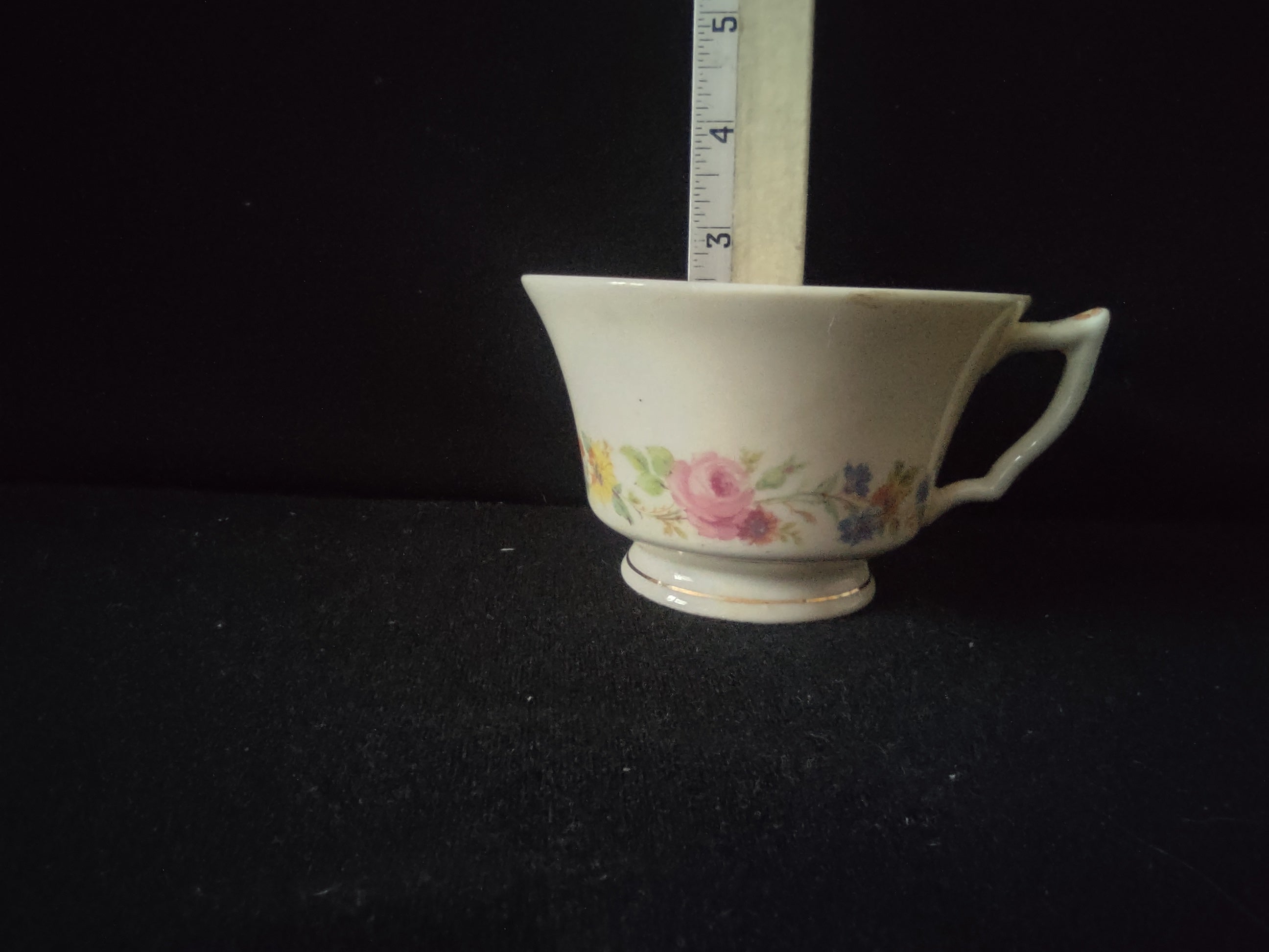 Vintage Syracuse China Floral Garland Tea Cup Gold Rim [6711]