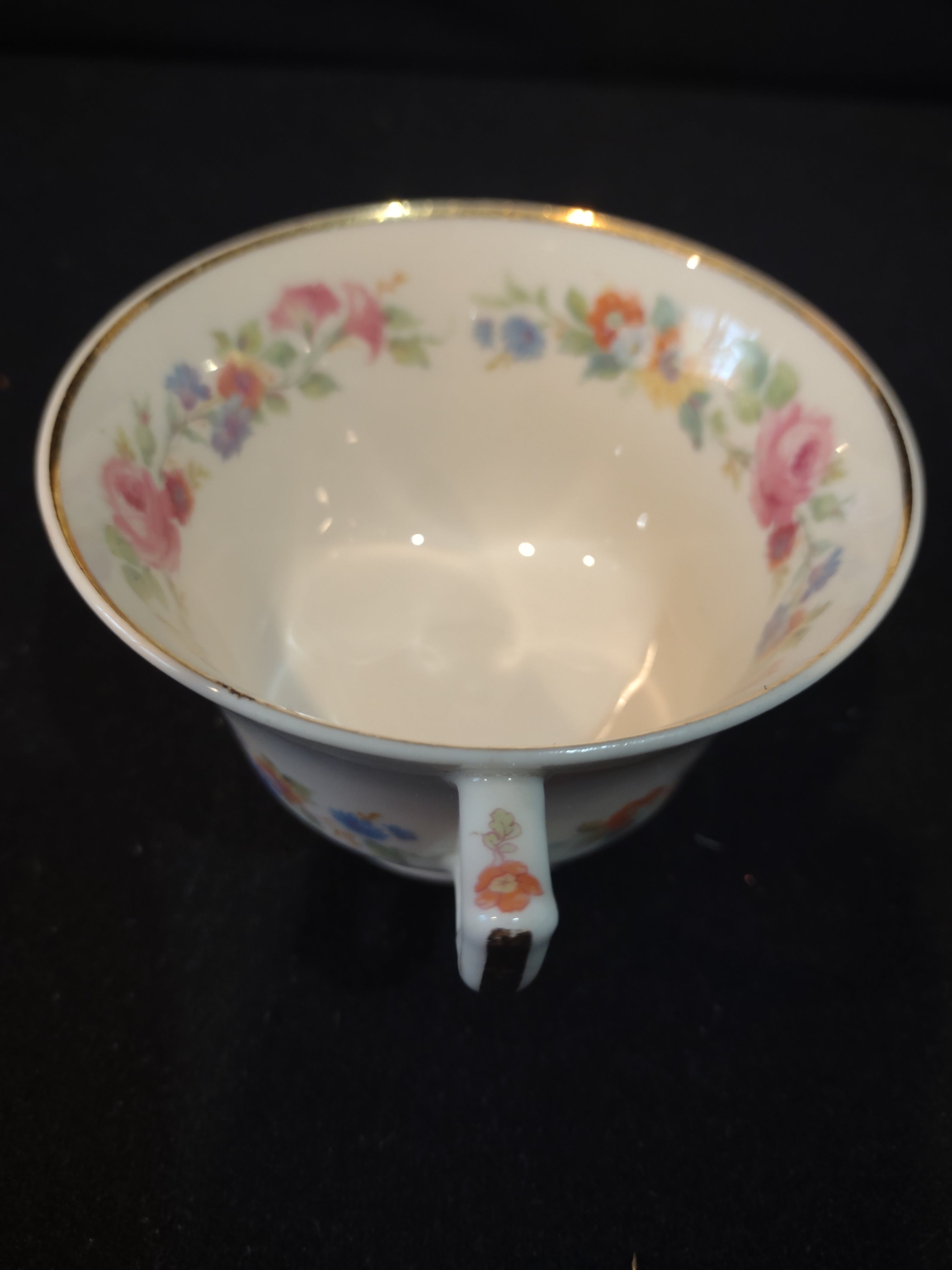 Vintage Syracuse China Floral Garland Tea Cup Gold Rim [6711]