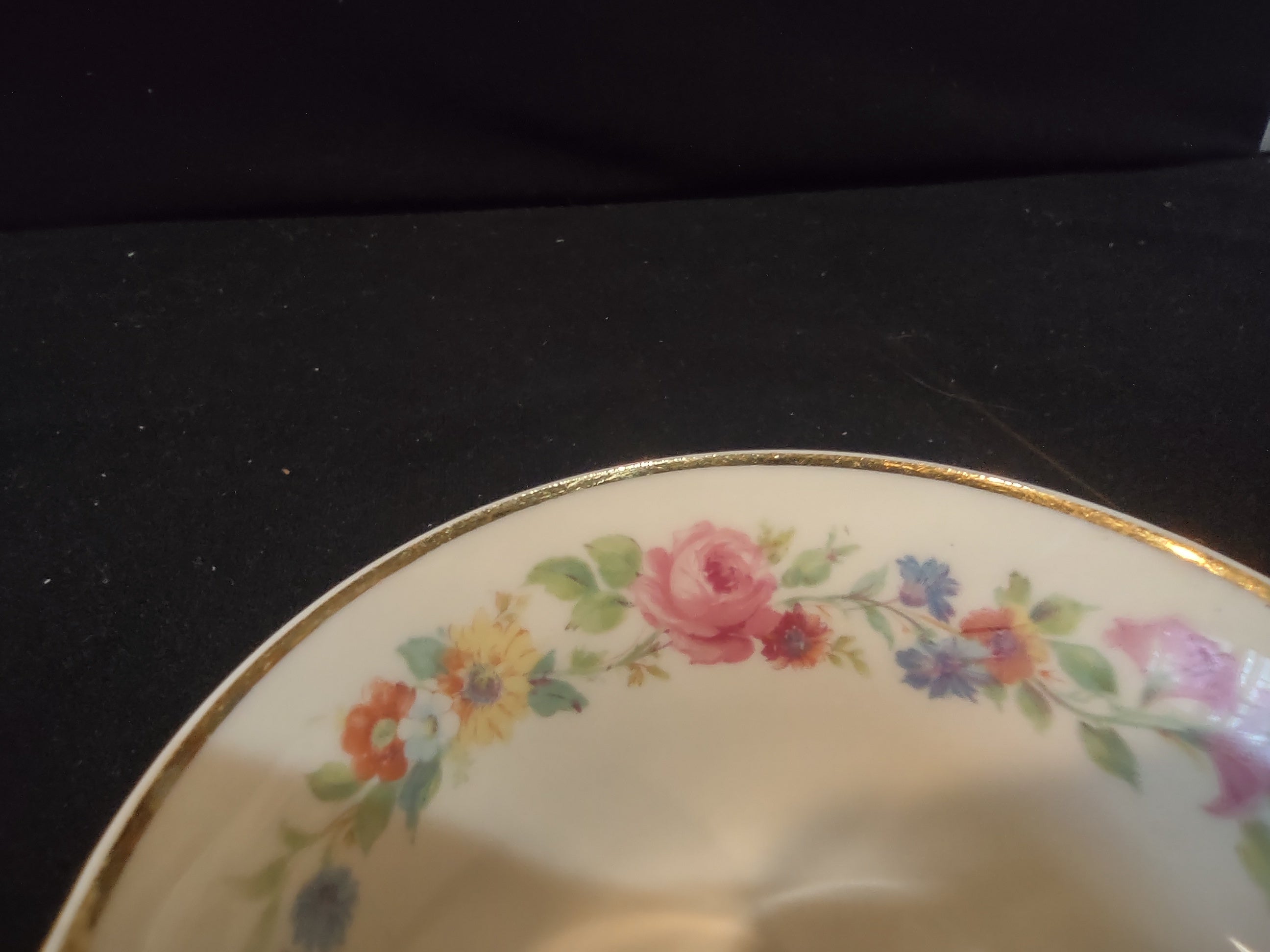 Vintage Syracuse China Floral Garland Tea Cup Gold Rim [6711]