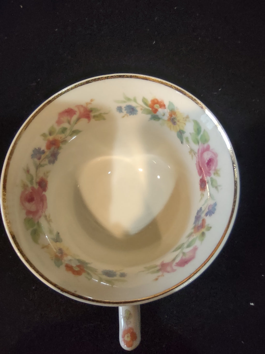 Vintage Syracuse China Floral Garland Tea Cup Gold Rim [6711]