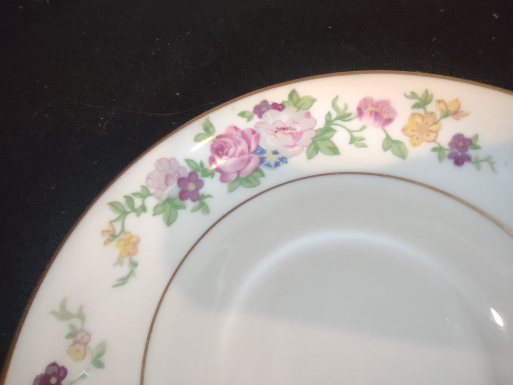 Vintage Lamberton Virginia Saucer Pink Rose Floral Gold Trim [6712]