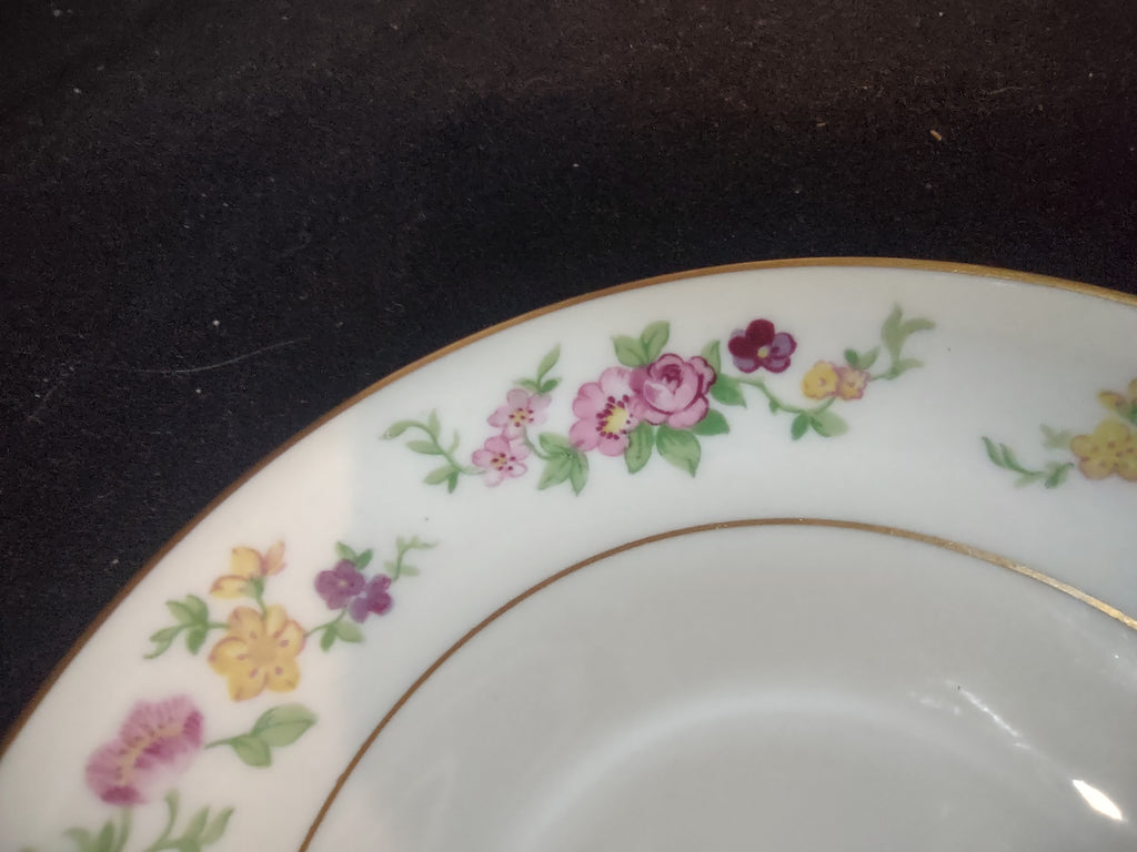 Vintage Lamberton Virginia Saucer Pink Rose Floral Gold Trim [6712]