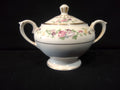 Vintage Lamberton Dolly Madison Sugar Bowl Lid Pink Rose Floral Gold [6713]