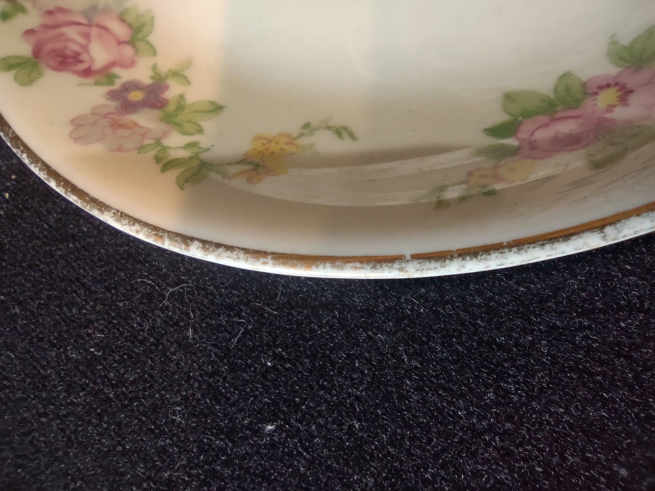 Vintage Lamberton Dolly Madison Saucer Pink Rose Floral Gold Trim [6714]