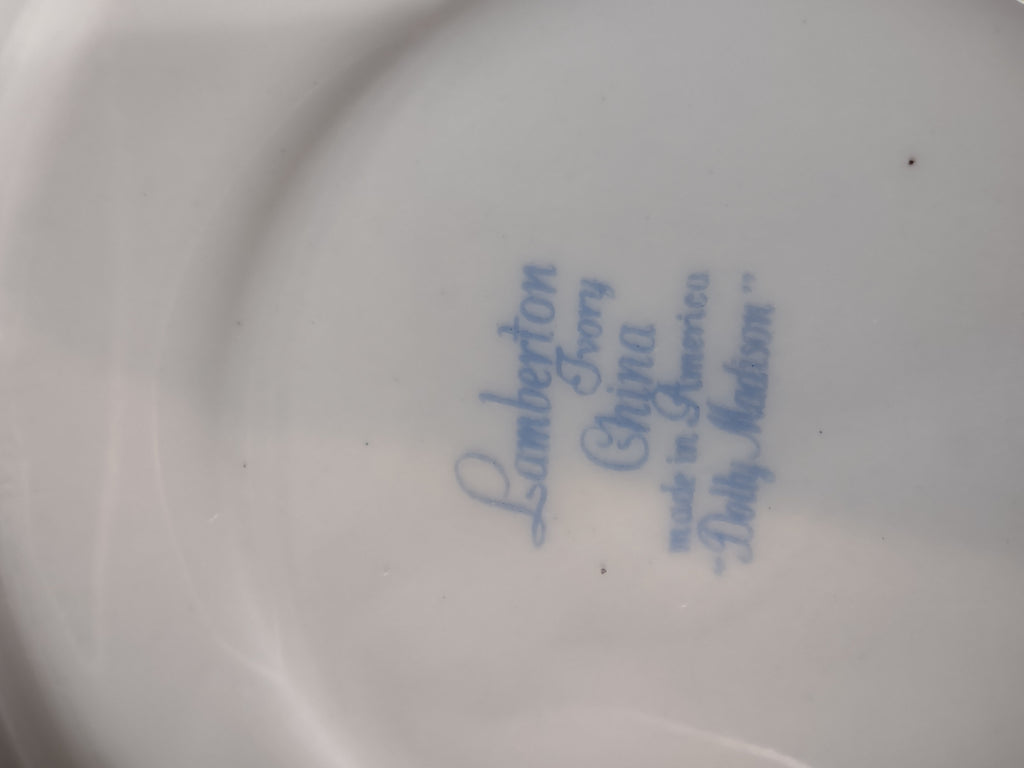 Vintage Lamberton Dolly Madison Saucer Pink Rose Floral Gold Trim [6714]