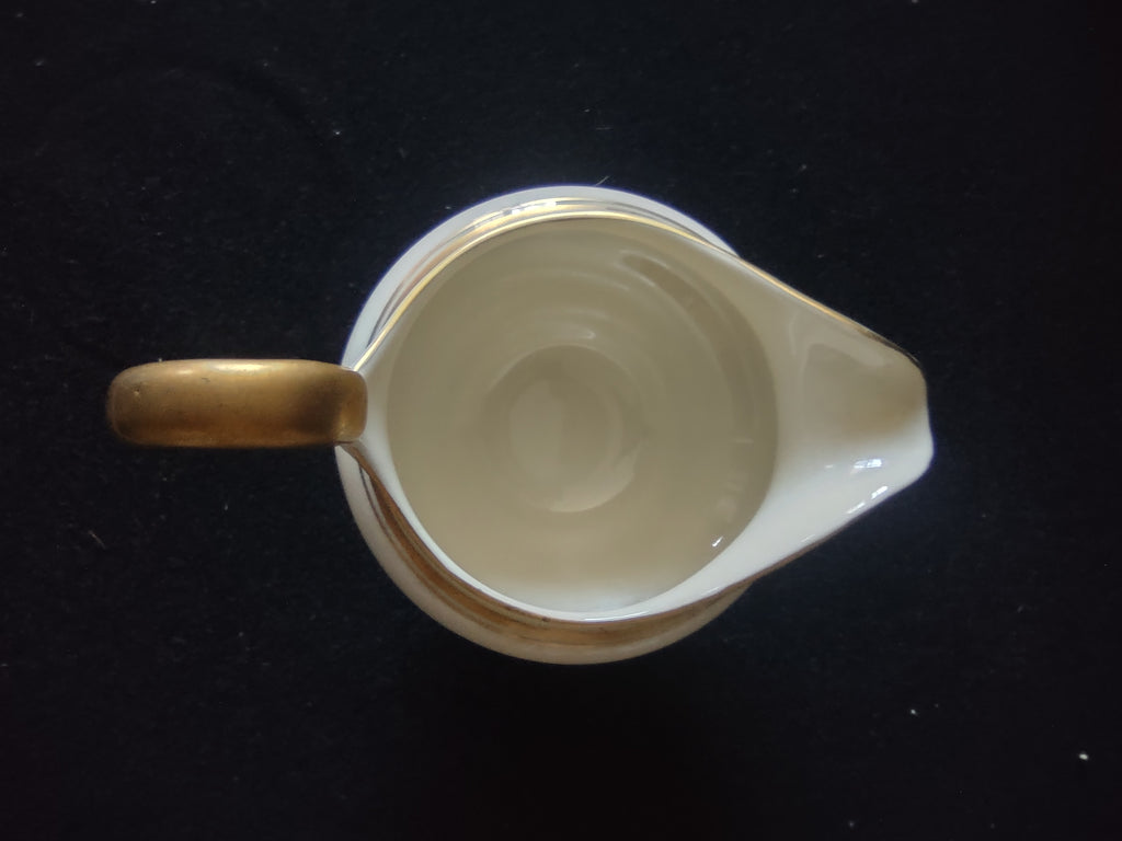 Vintage Castleton China Floral Bouquet Creamer Gold Trim USA [6716]