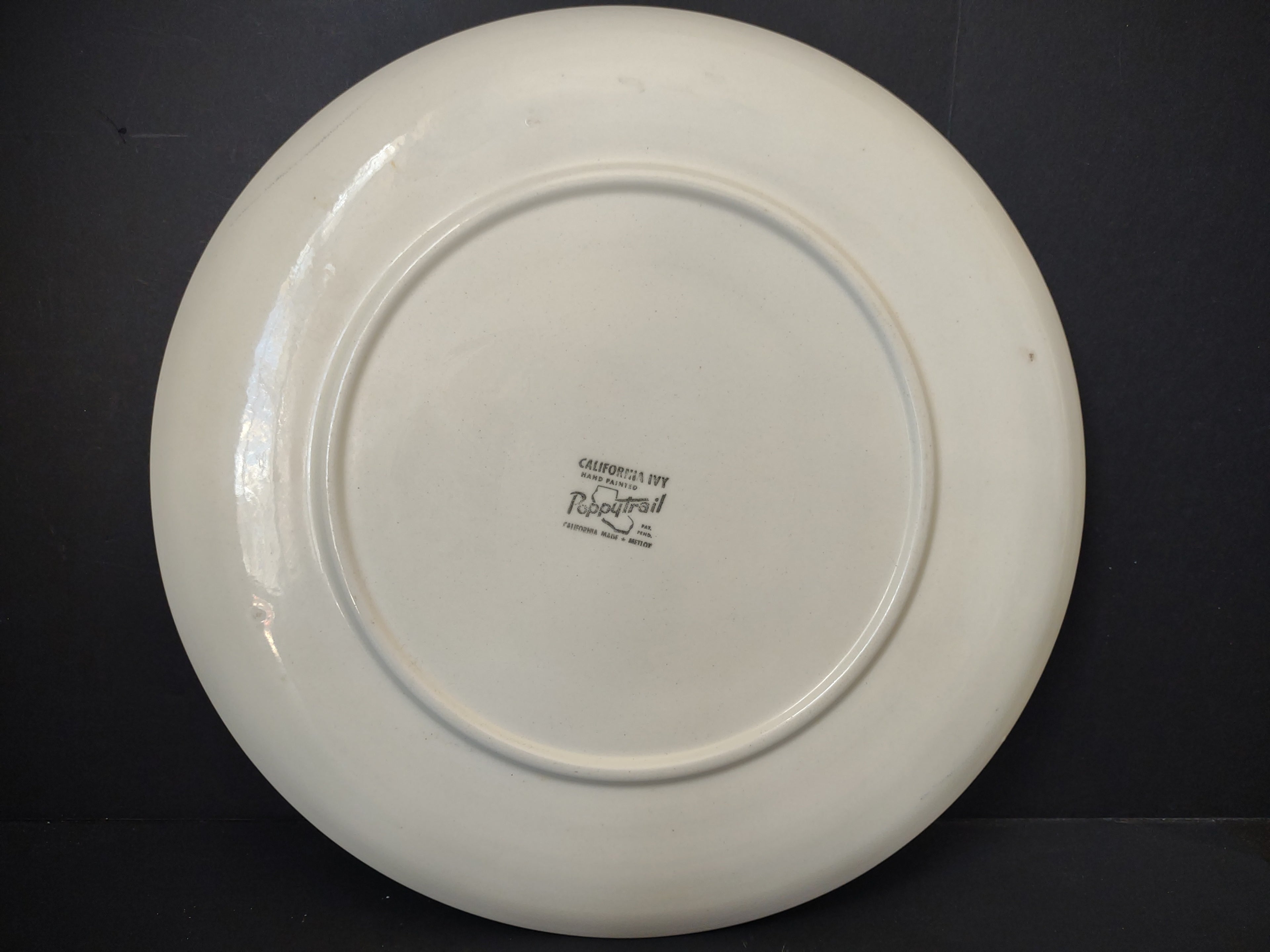 Vintage Metlox Poppytrail California Ivy Serving Platter 13" [6739]
