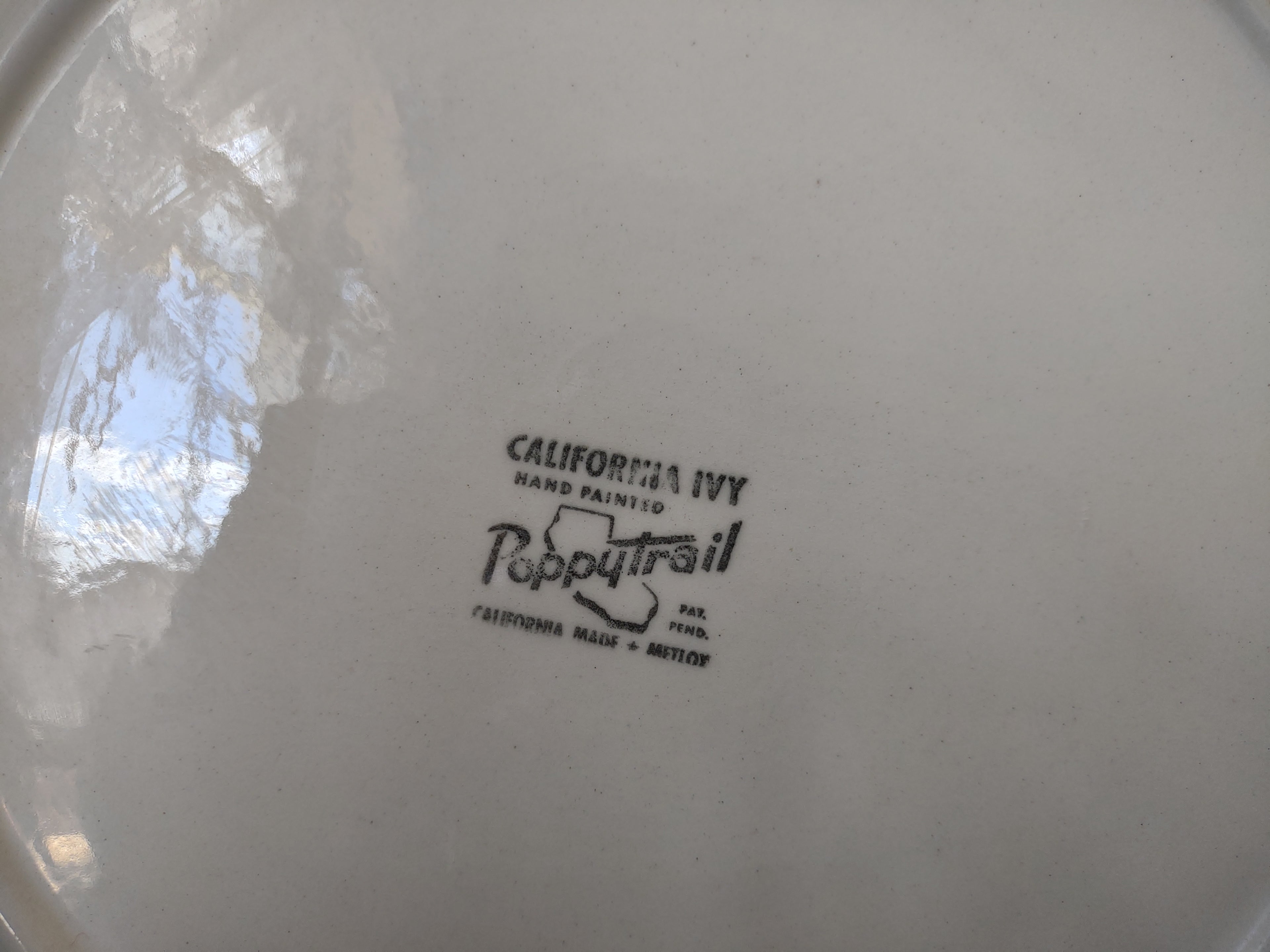 Vintage Metlox Poppytrail California Ivy Serving Platter 13" [6739]
