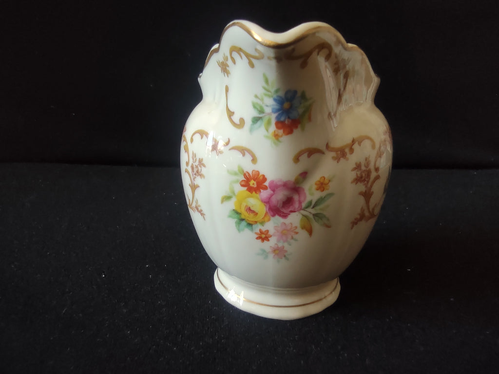Vintage Syracuse China Federal Shape Creamer Floral Bouquet Gold Trim [6720]