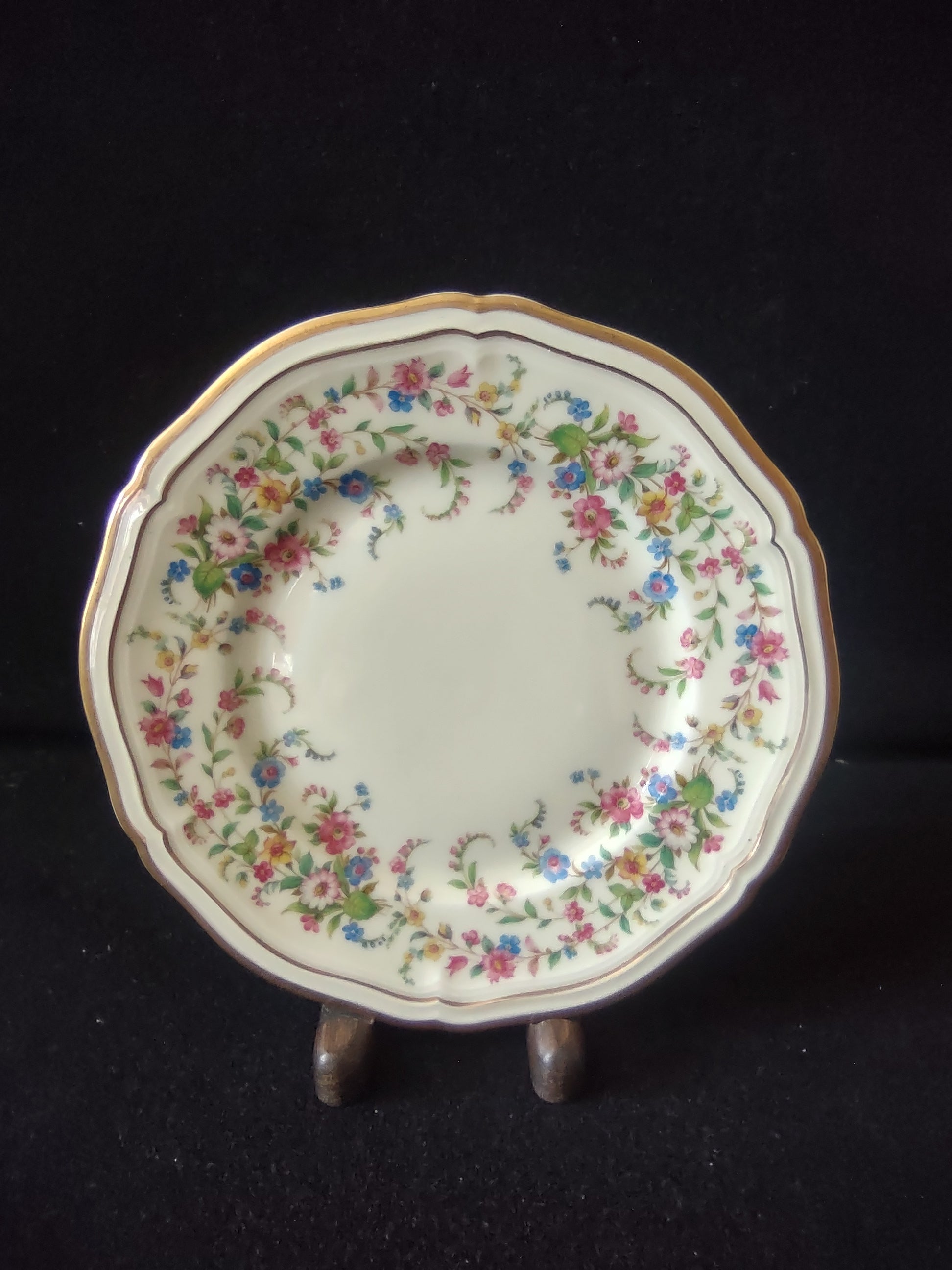 Vintage Rosenthal Germany Eleanor Bread Butter Plate Pink Blue Floral [6721]