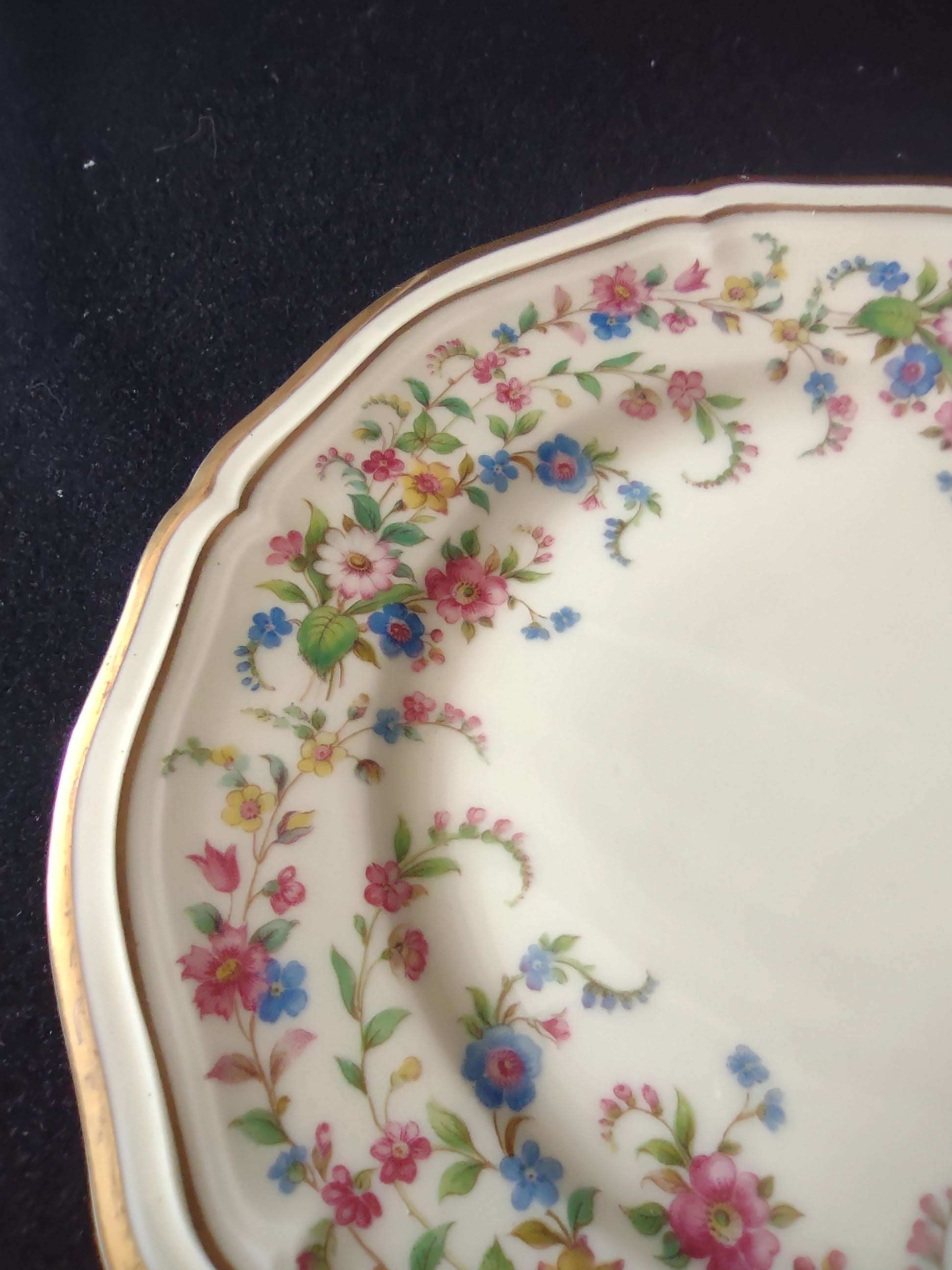 Vintage Rosenthal Germany Eleanor Bread Butter Plate Pink Blue Floral [6721]