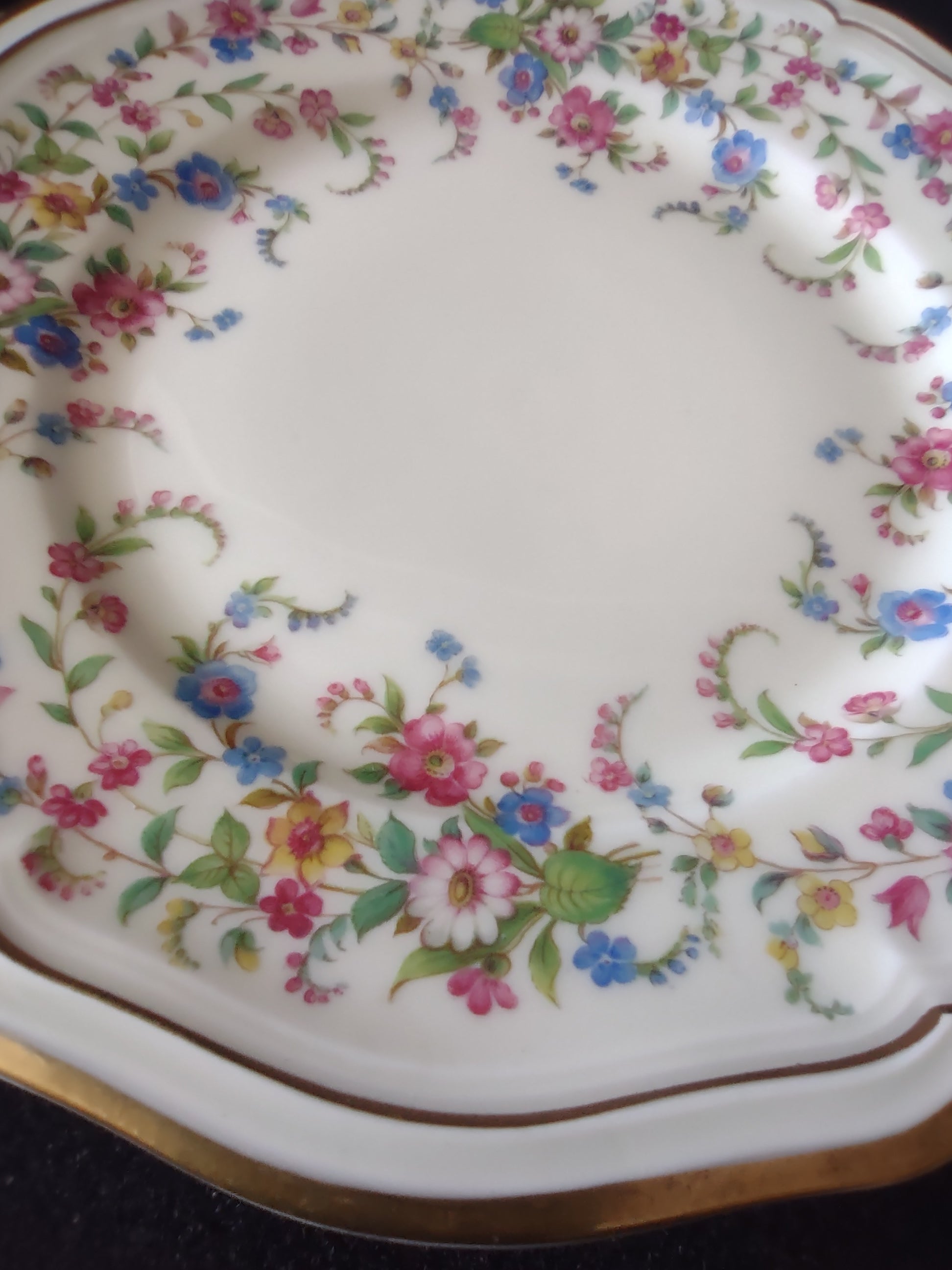 Vintage Rosenthal Germany Eleanor Bread Butter Plate Pink Blue Floral [6721]