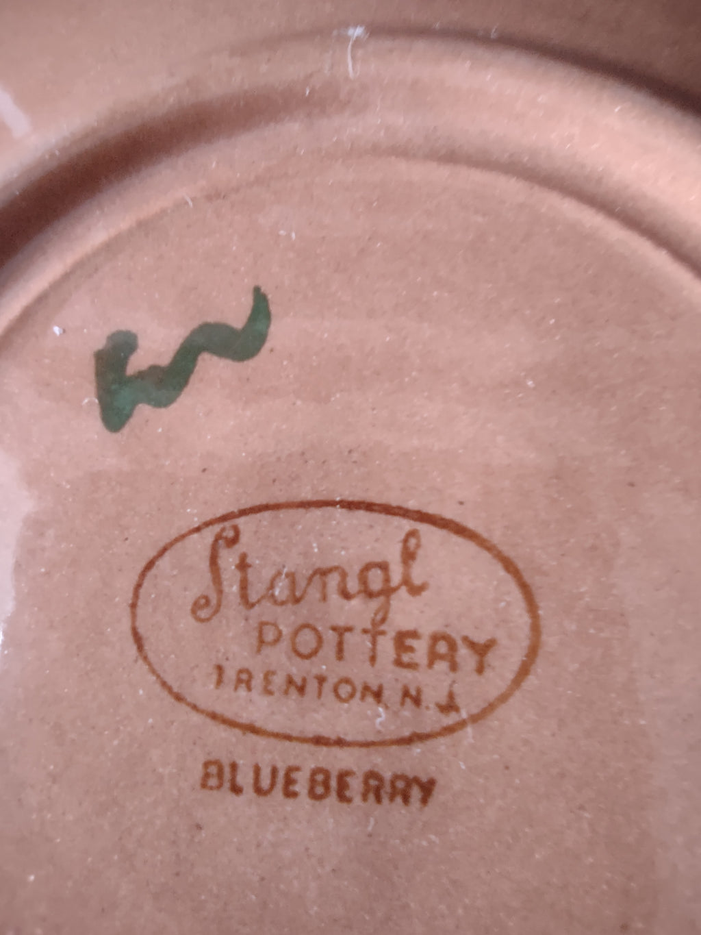 Vintage Stangl Pottery Blueberry Cup Saucer Set Trenton NJ [6722]