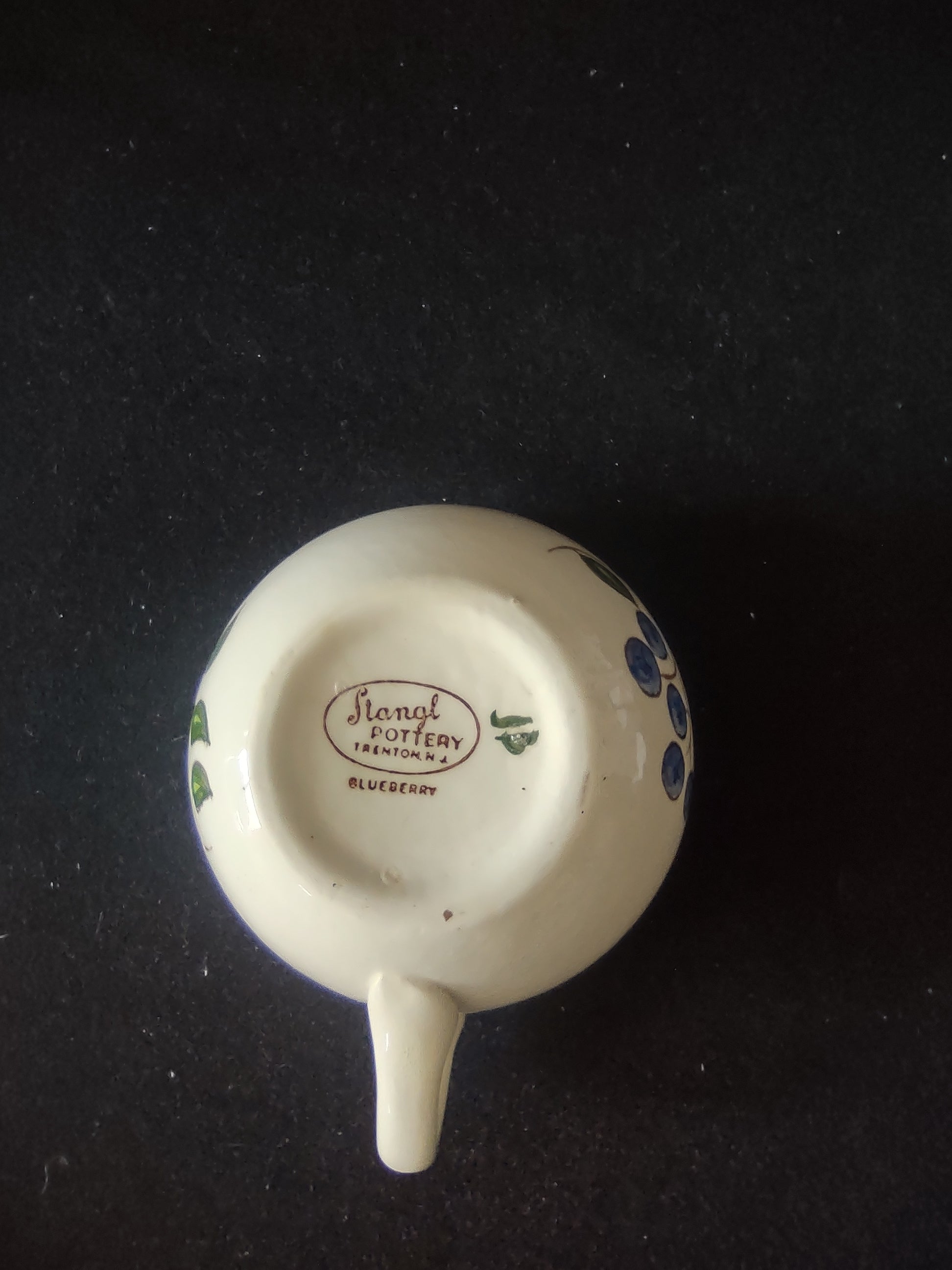 Vintage Stangl Pottery Blueberry Cup Saucer Set Trenton NJ [6722]