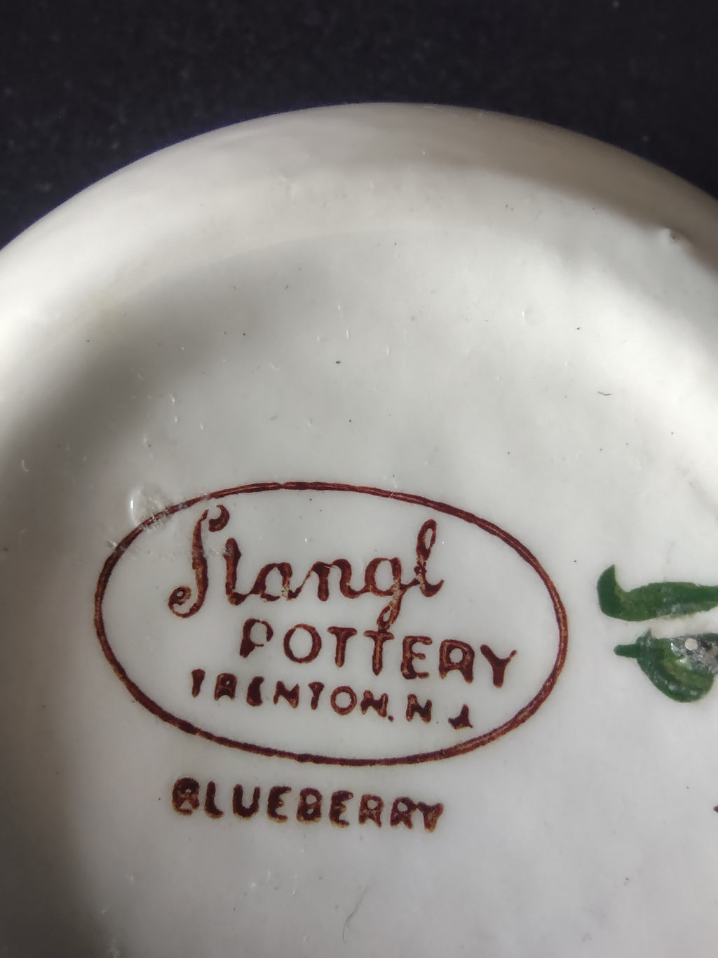 Vintage Stangl Pottery Blueberry Cup Saucer Set Trenton NJ [6722]