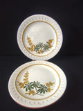 Vintage Stangl Golden Blossom Hand Painted Salad Plates Set of 2 [6723]