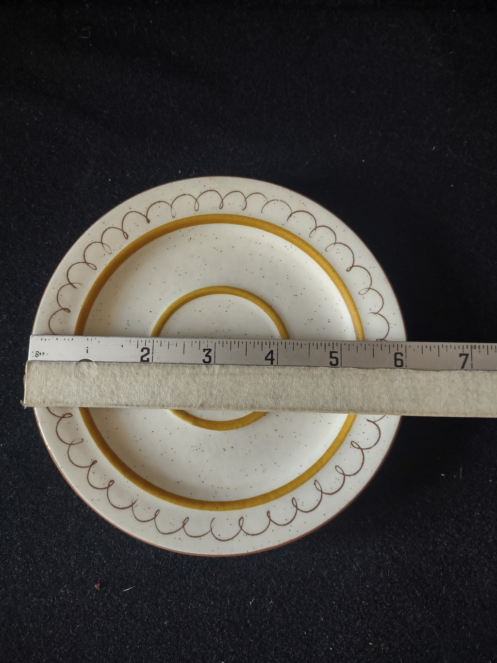 Vintage Stangl Golden Blossom Hand Painted Saucer 6" Stoneware USA [6724]