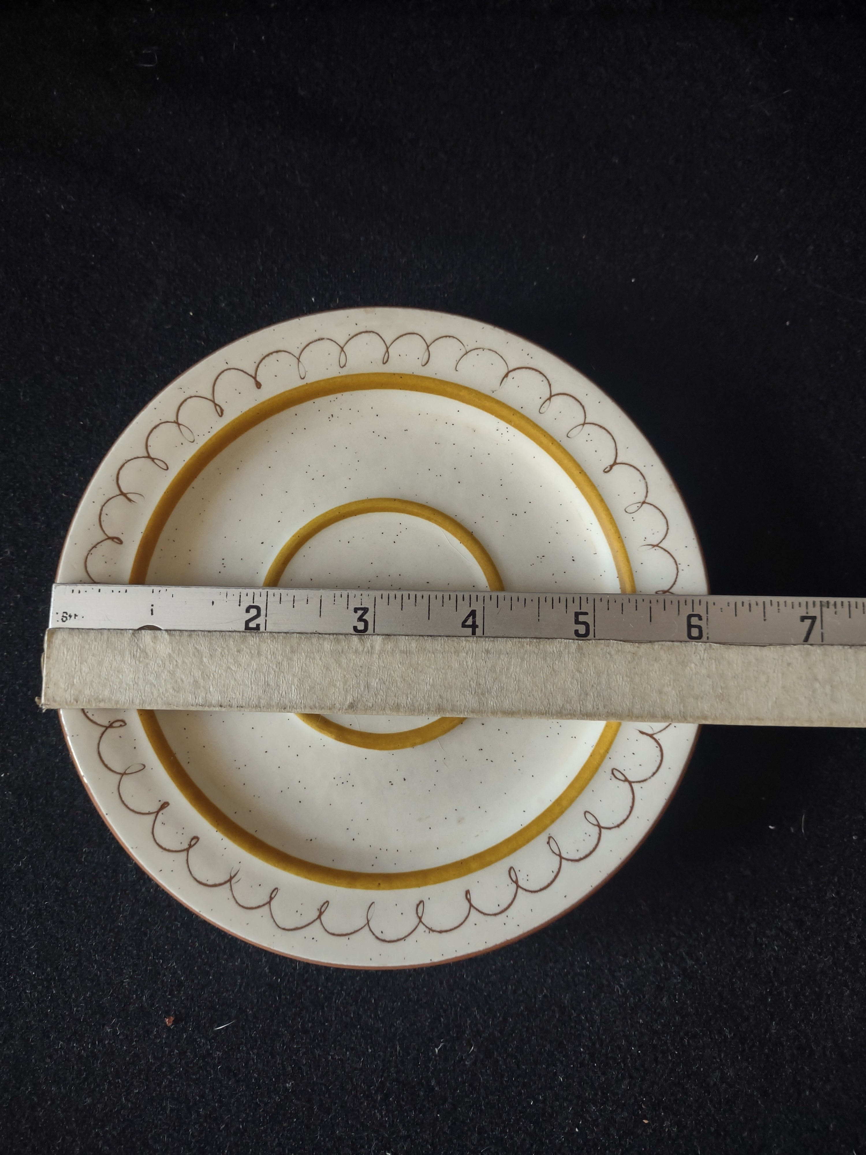 Vintage Stangl Golden Blossom Hand Painted Saucer 6" Stoneware USA [6724]